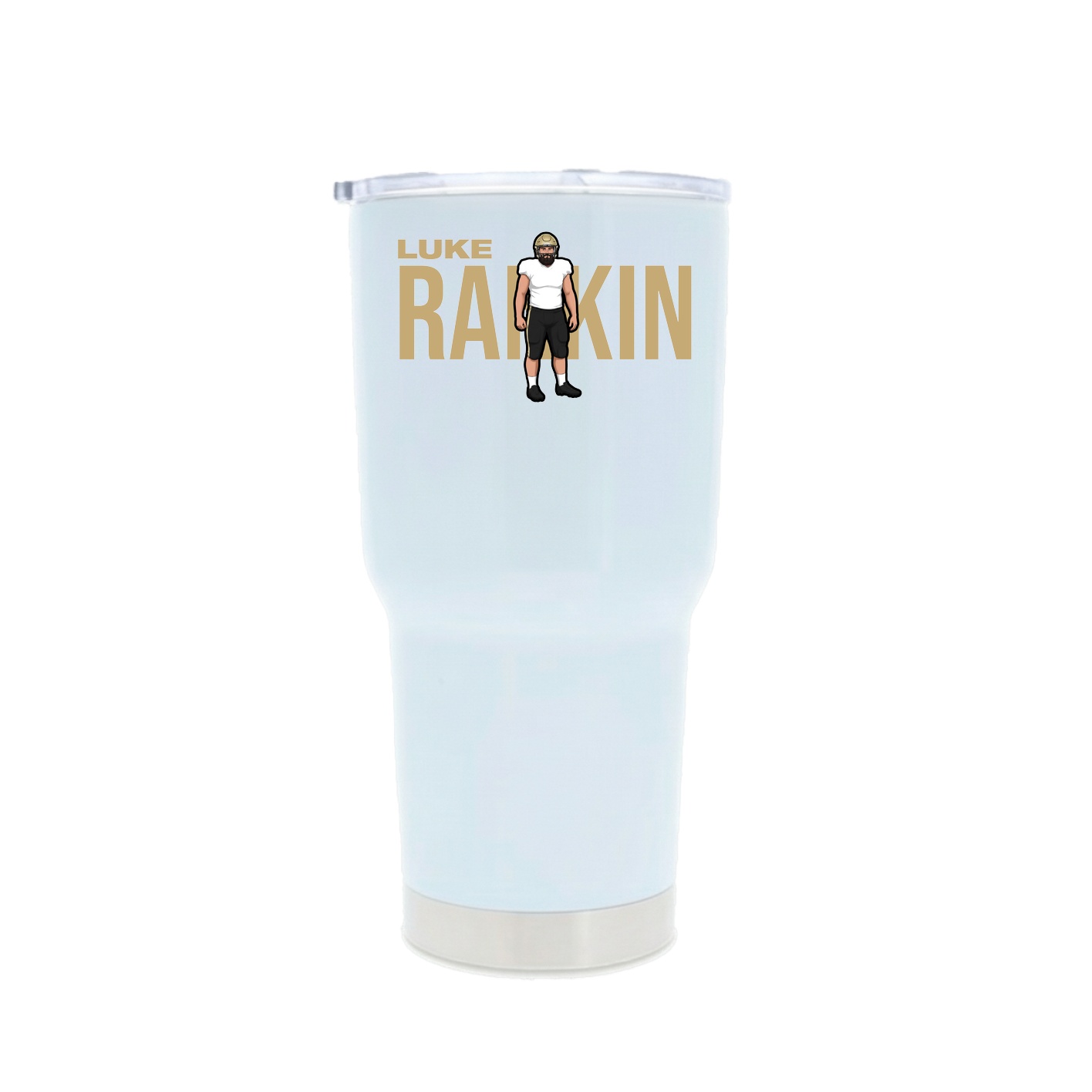 30oz Stainless Steel Tumbler — Player Name in White