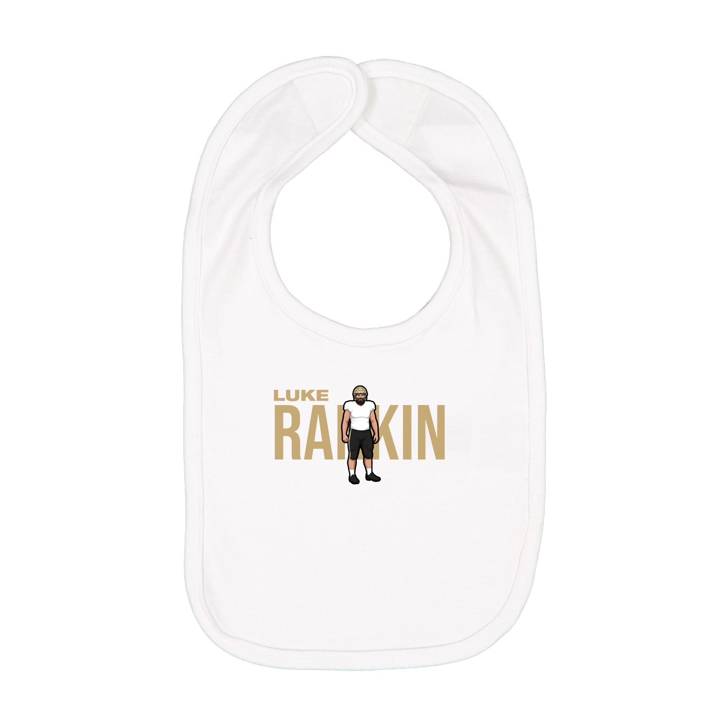 Infant Bib — Player Name in White