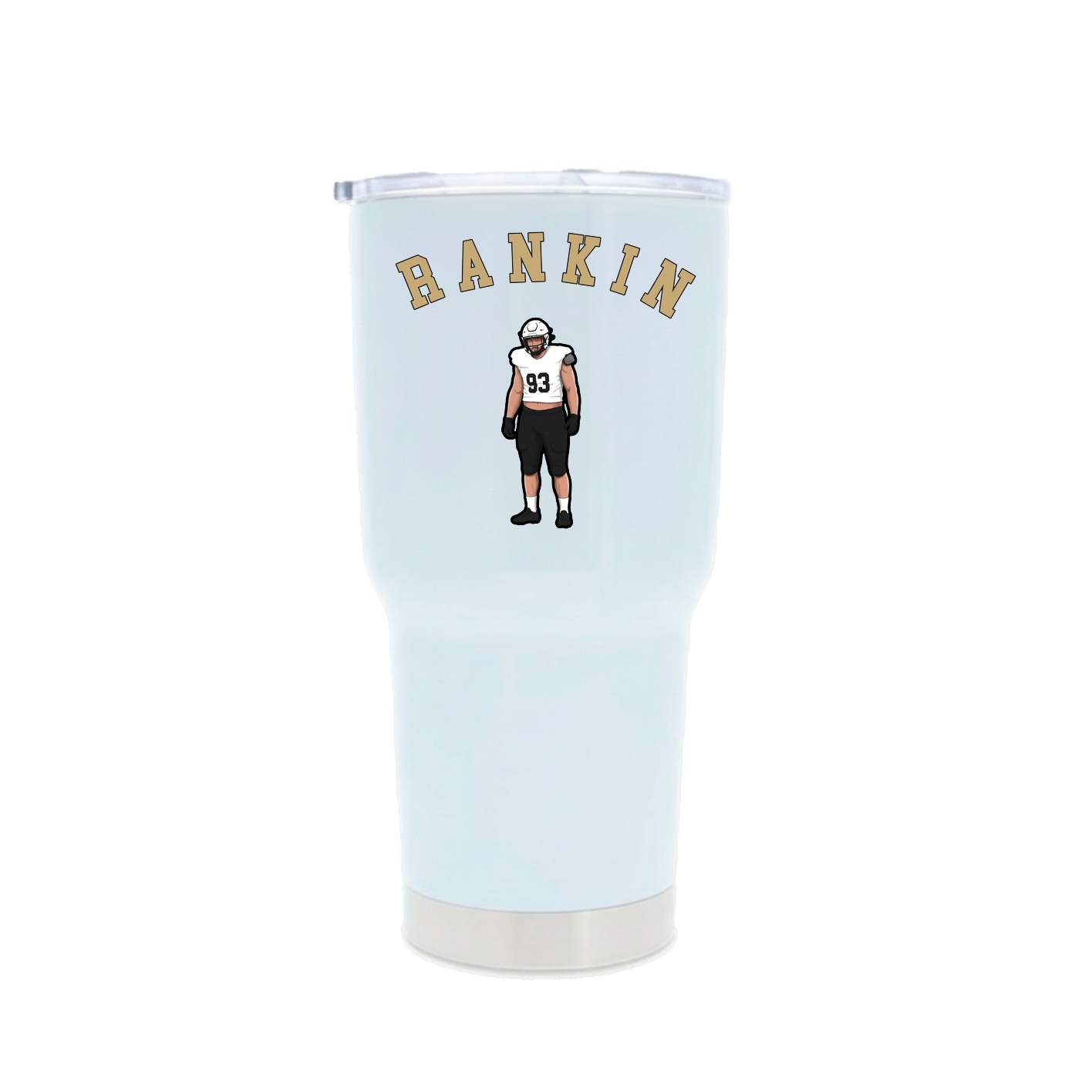 30oz Stainless Steel Tumbler — Shirsey Arch in White