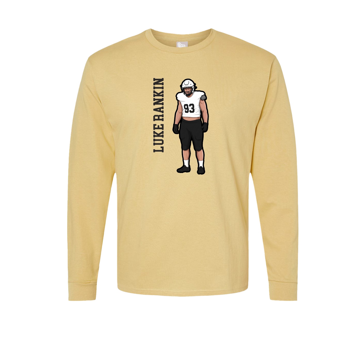 Long Sleeve Tee — Name Vertical in Vegas Gold