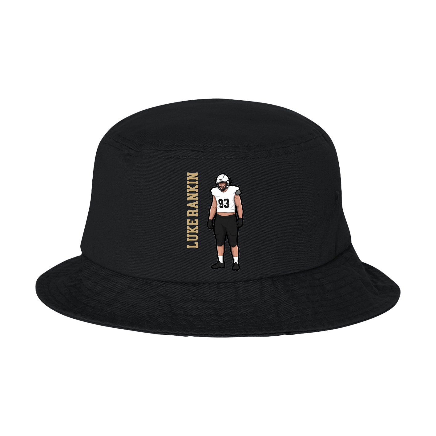 Bucket Cap — Name Vertical in Black