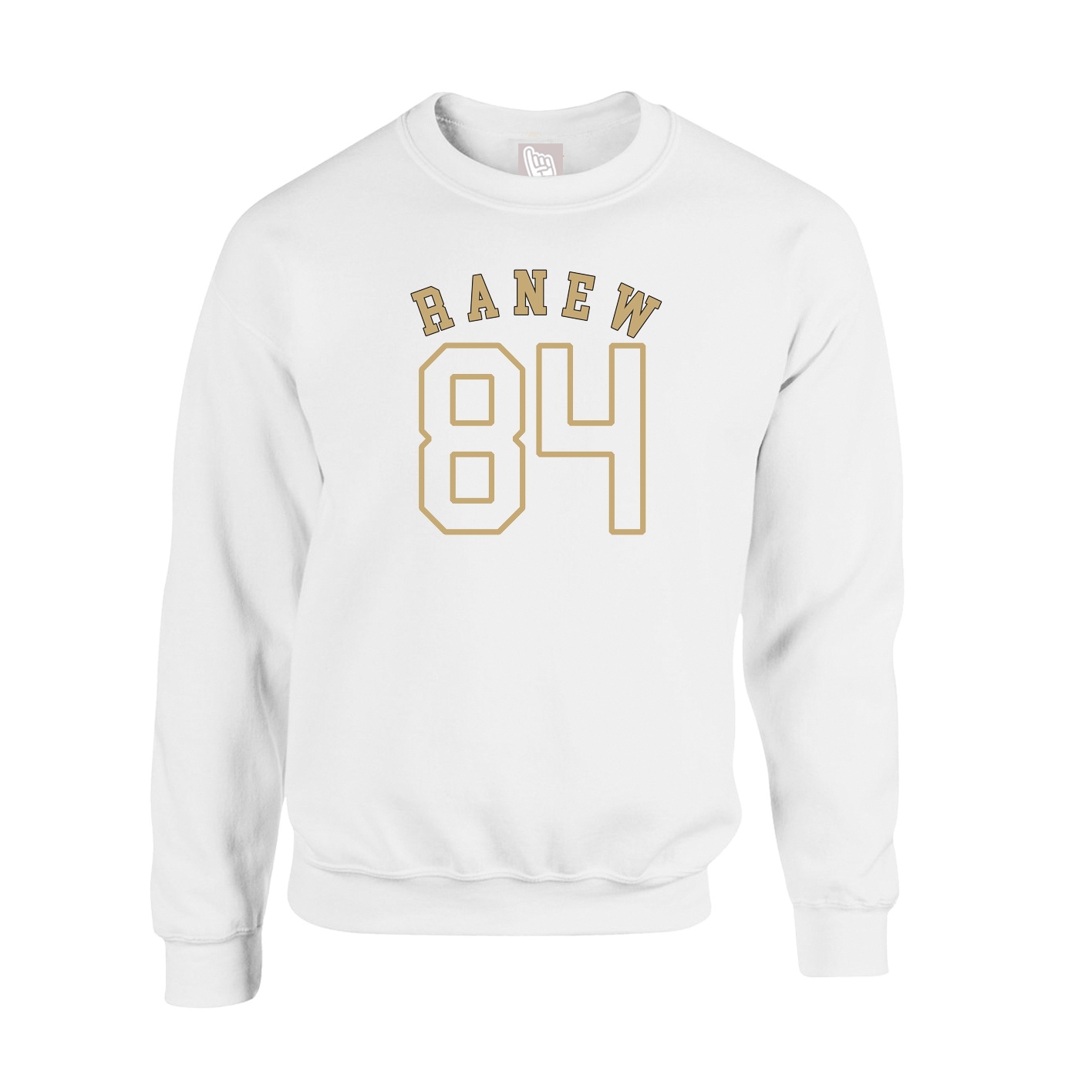 Fleece Crew — Shirsey Arch in White