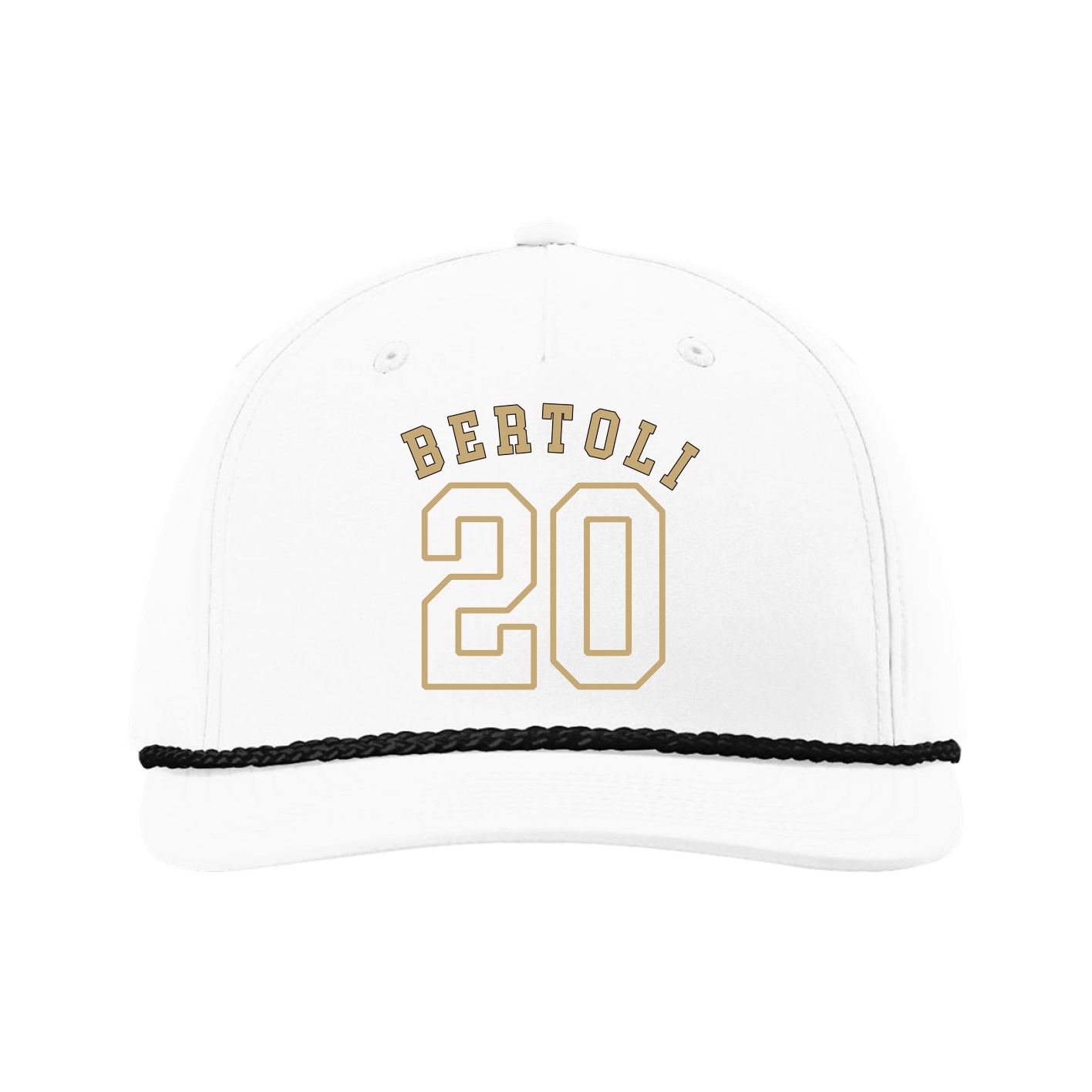 Five-Panel Classic Rope Cap — Shirsey Arch in White