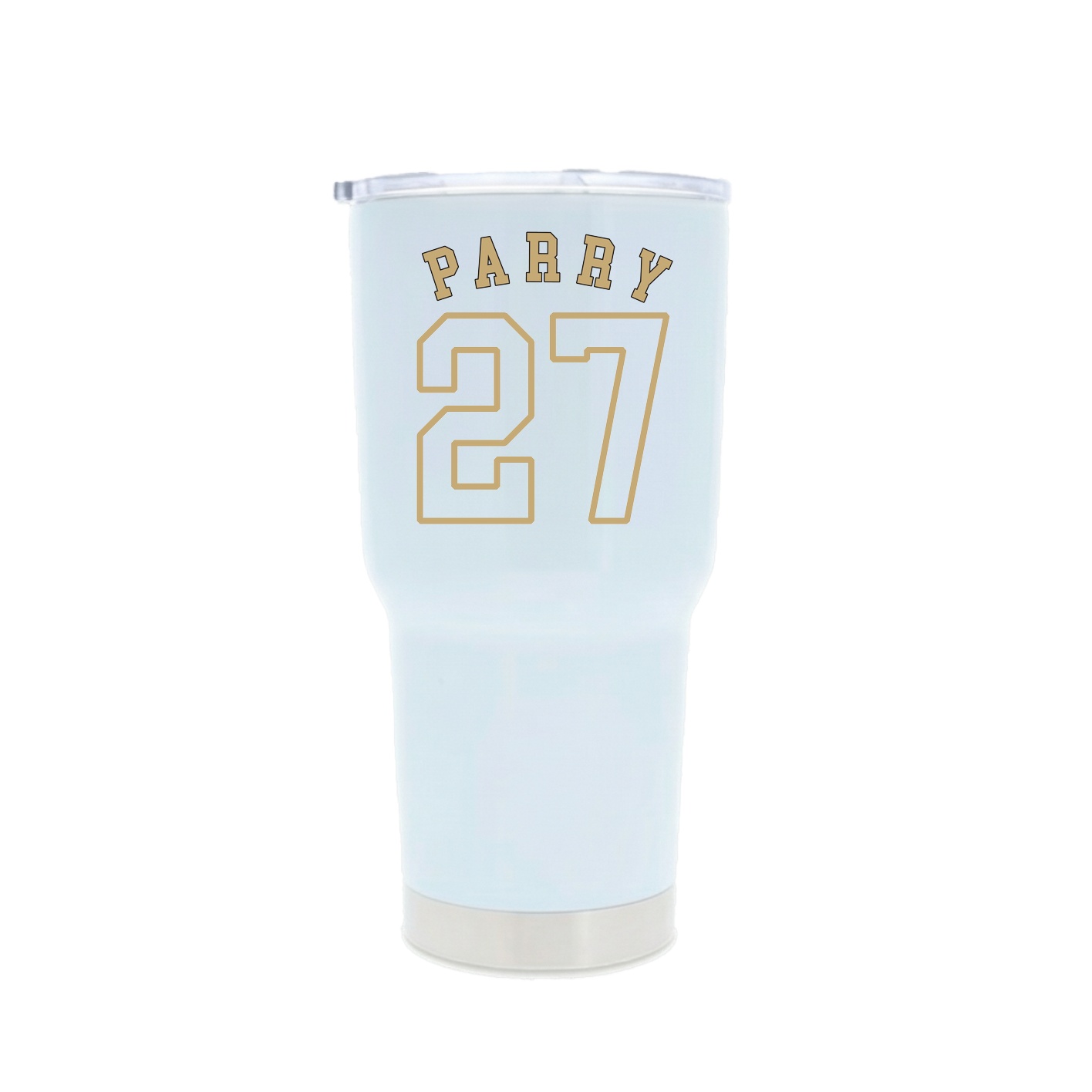 30oz Stainless Steel Tumbler — Shirsey Arch in White