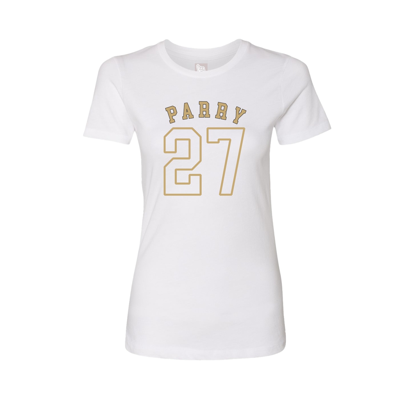 Fitted Women's Tee — Shirsey Arch in White