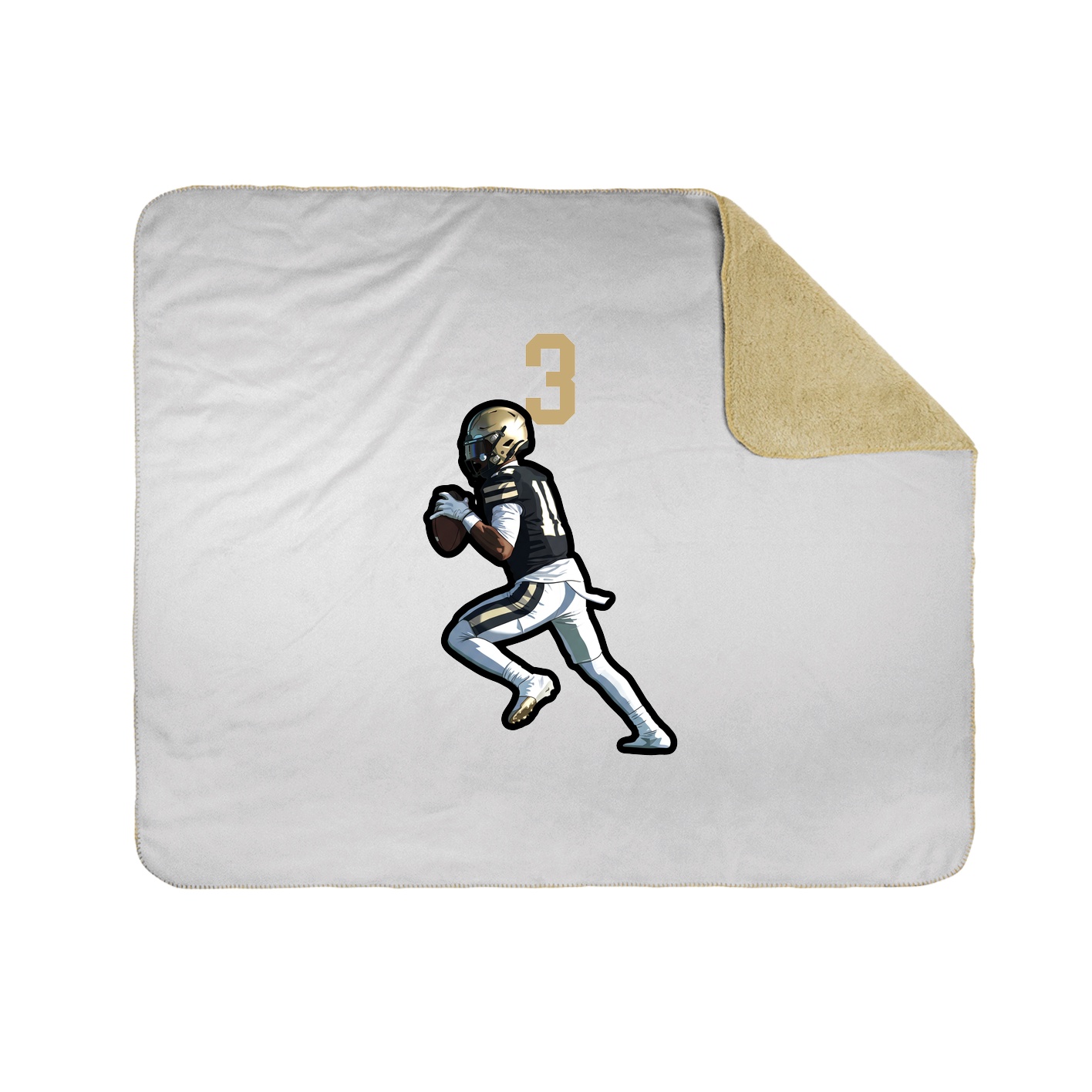 Throw Blanket — Number Top in White