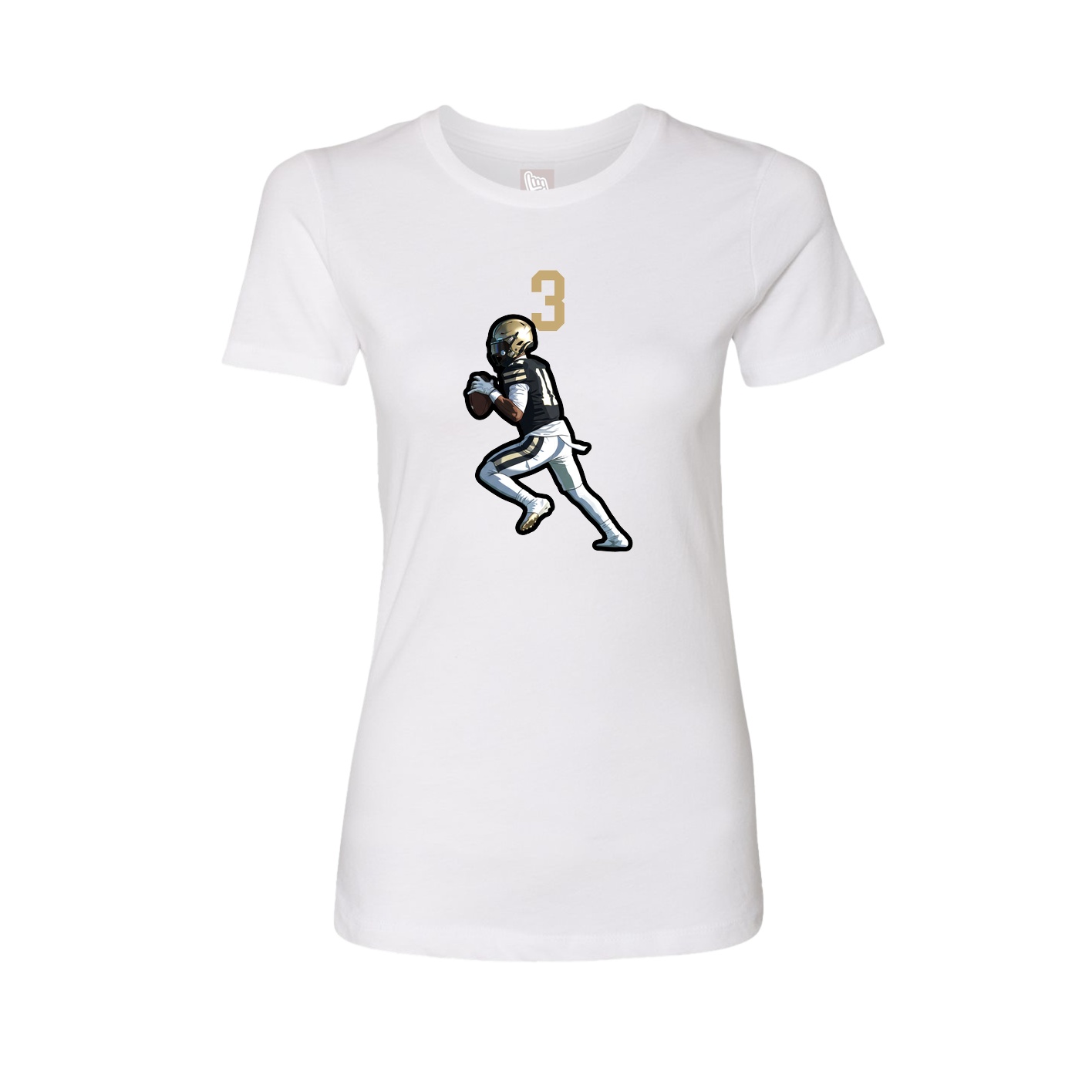 Fitted Women's Tee — Number Top in White