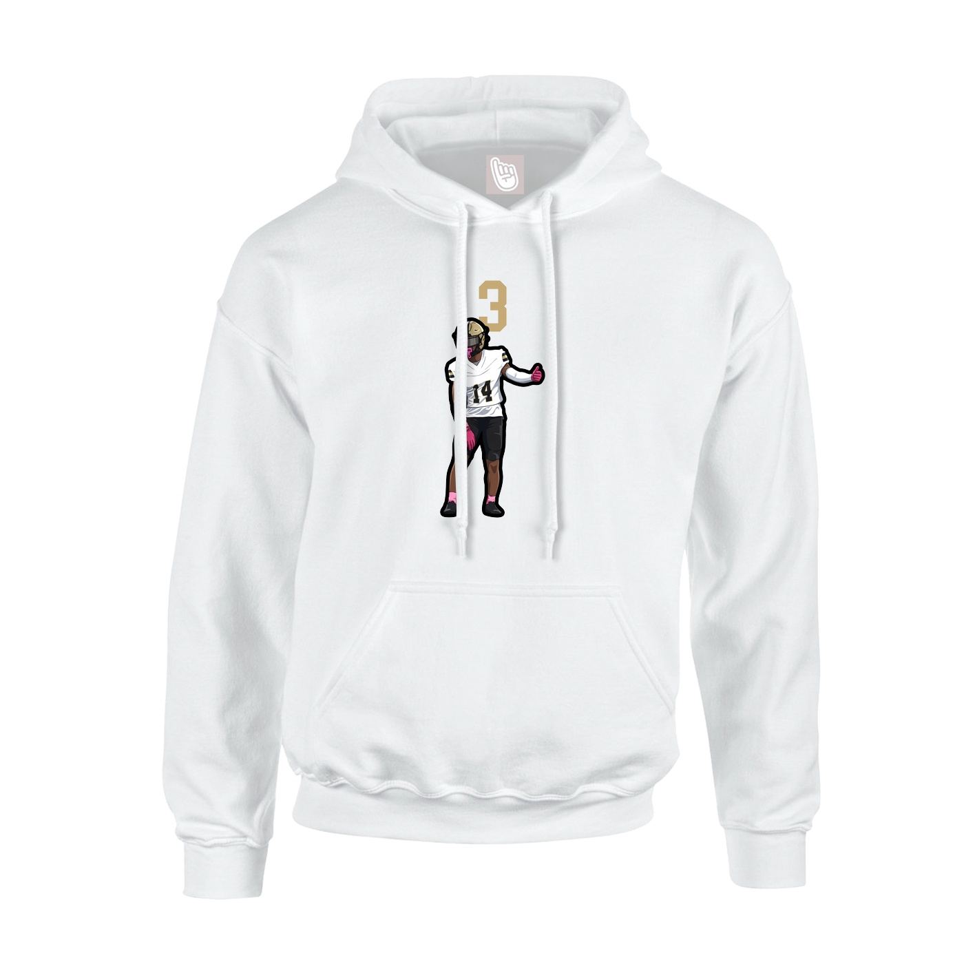 Hoodie — Number Top in White