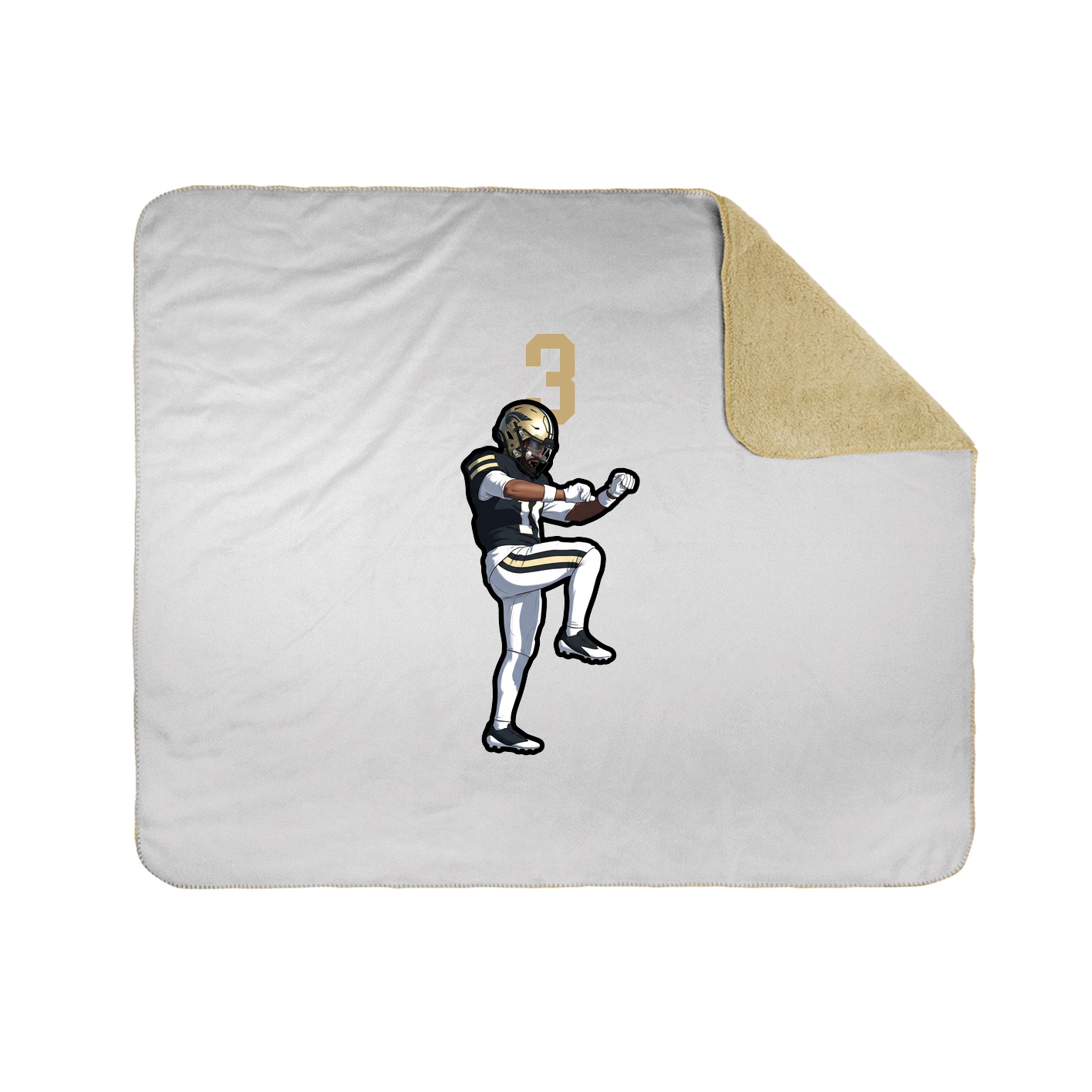 Throw Blanket — Number Top in White