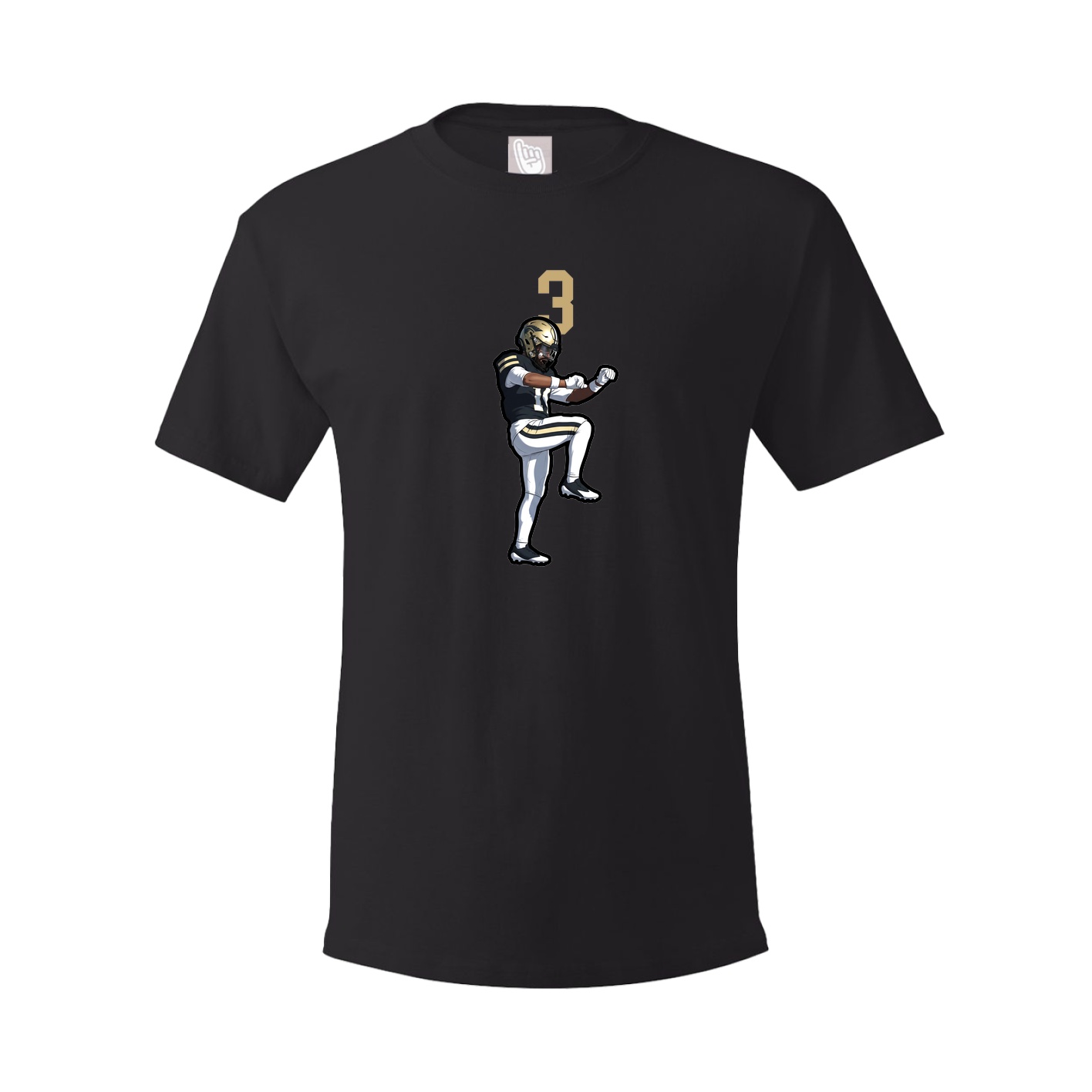 Youth Tee — Number Top in Black