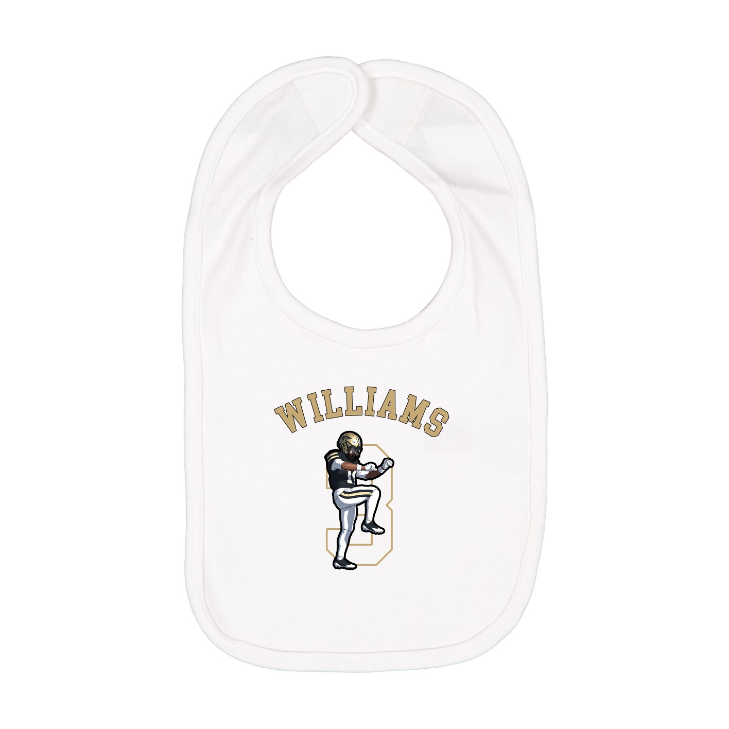 Infant Bib — Shirsey Arch in White