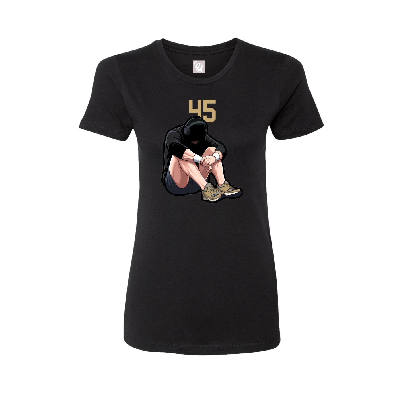 Womens Tee — Number Top in Black