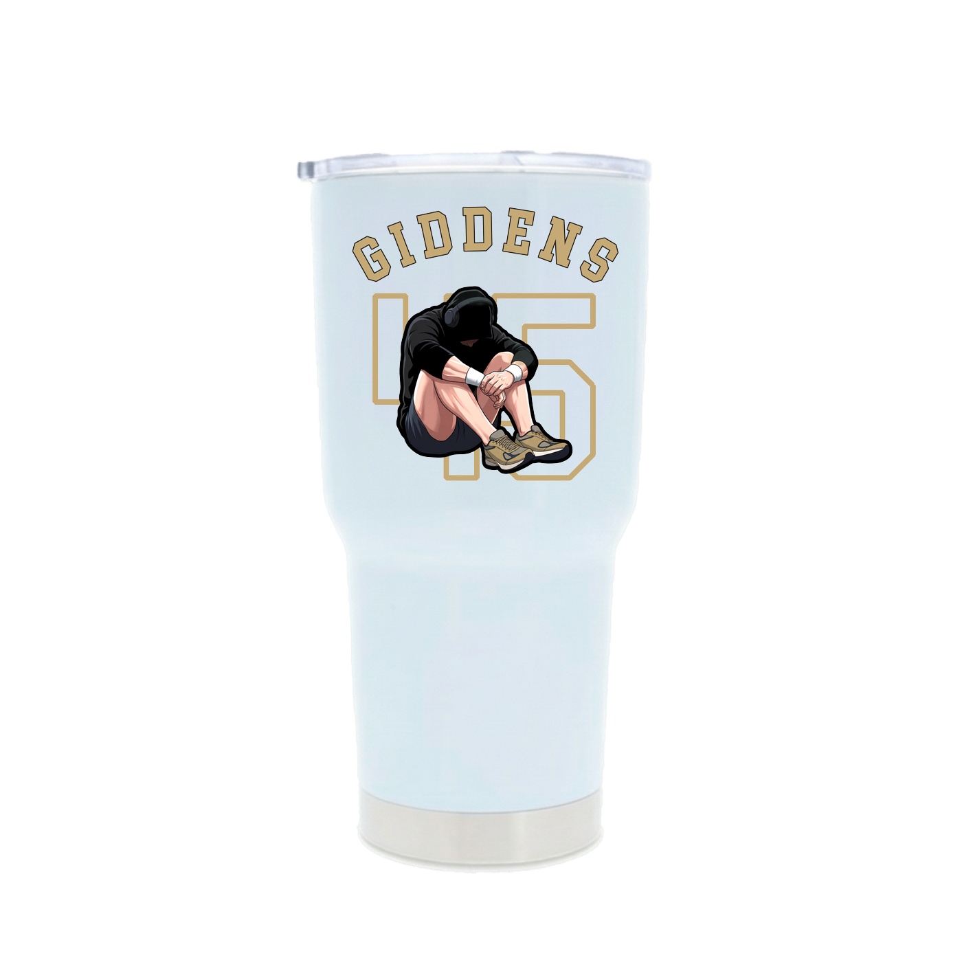 30oz Stainless Steel Tumbler — Shirsey Arch in White