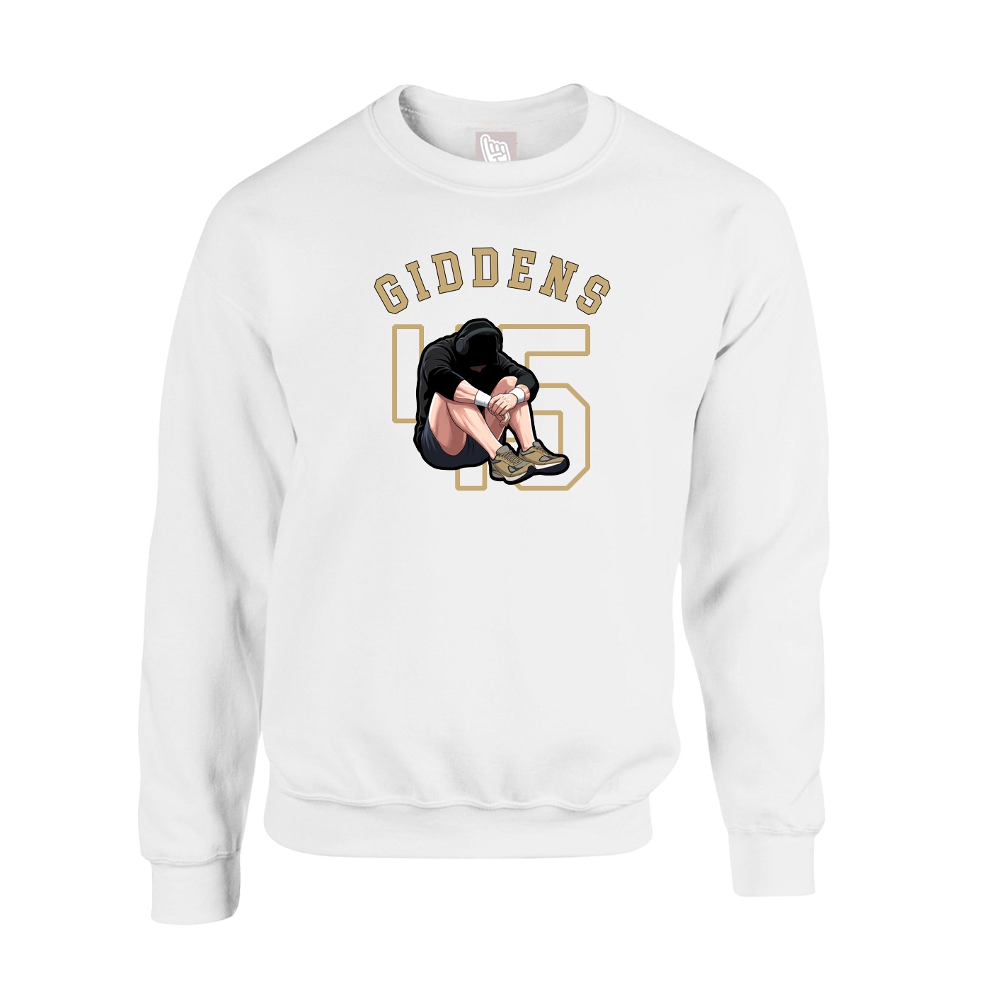 Fleece Crew — Shirsey Arch in White