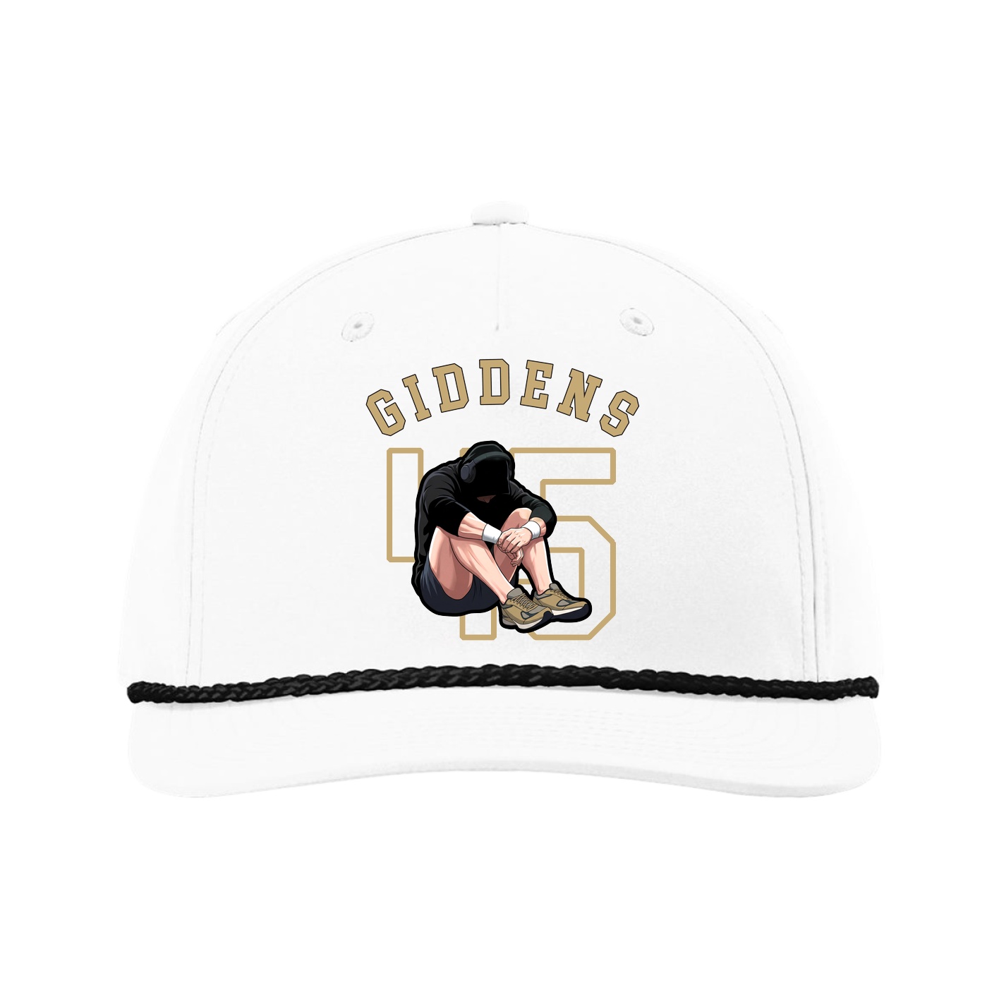 Five-Panel Classic Rope Cap — Shirsey Arch in White