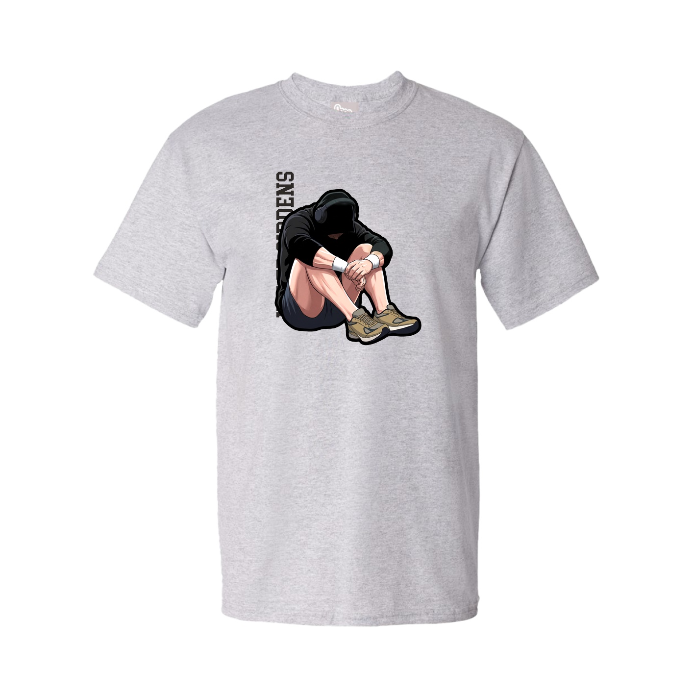 Youth Tee — Name Vertical in Grey