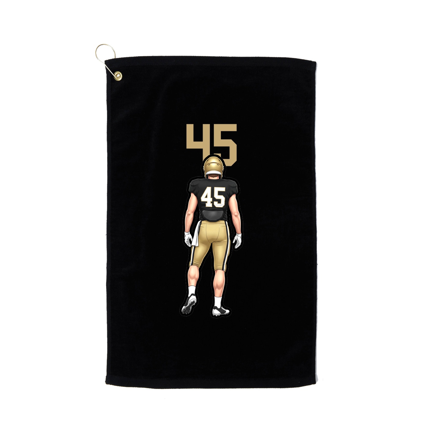 Golf Towel — Number Top in Black