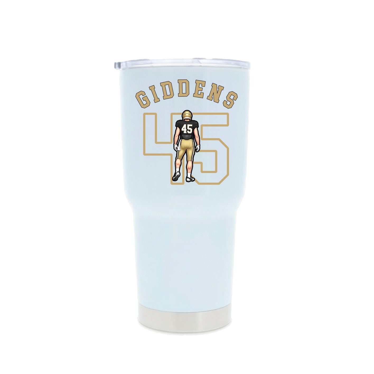 30oz Stainless Steel Tumbler — Shirsey Arch in White