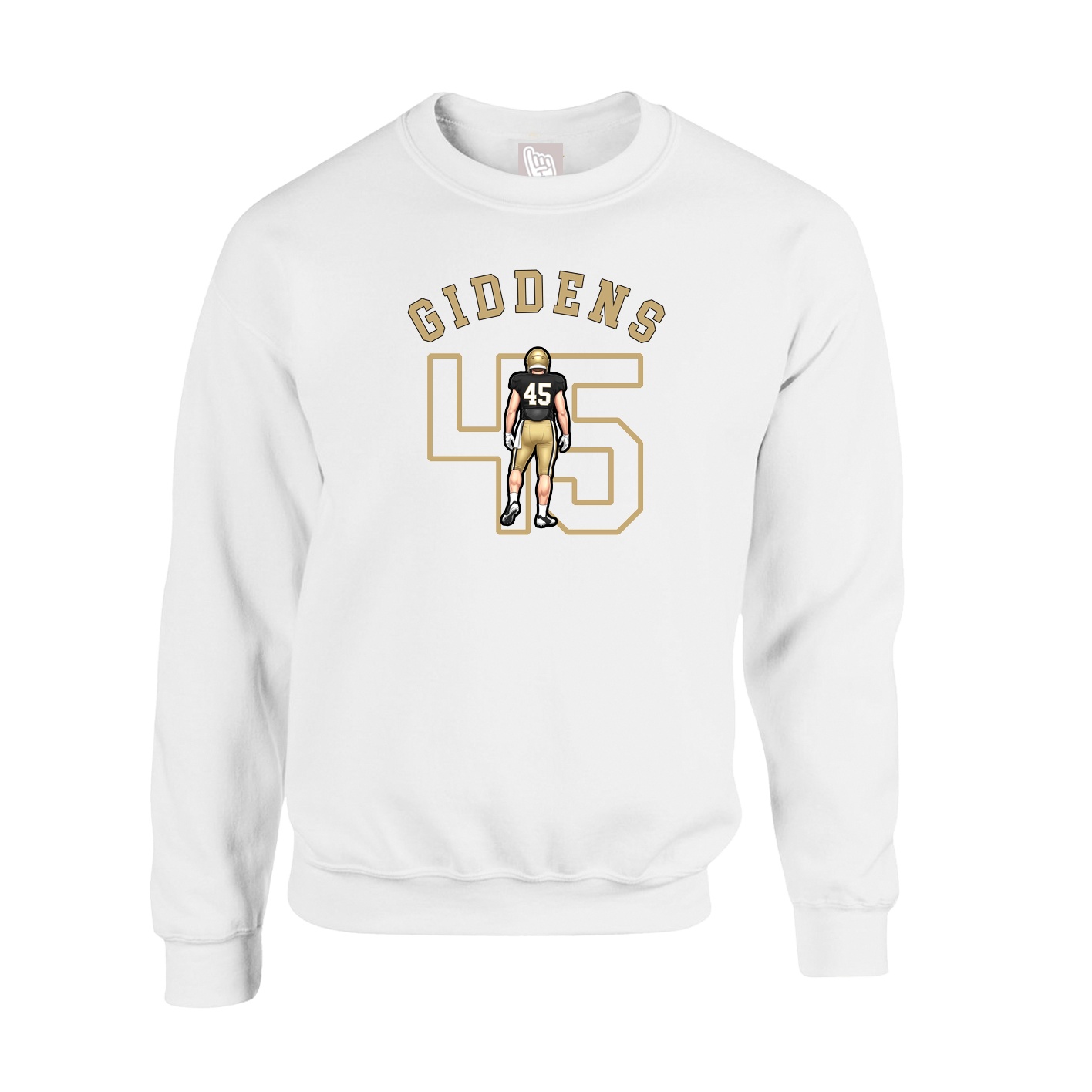 Fleece Crew — Shirsey Arch in White