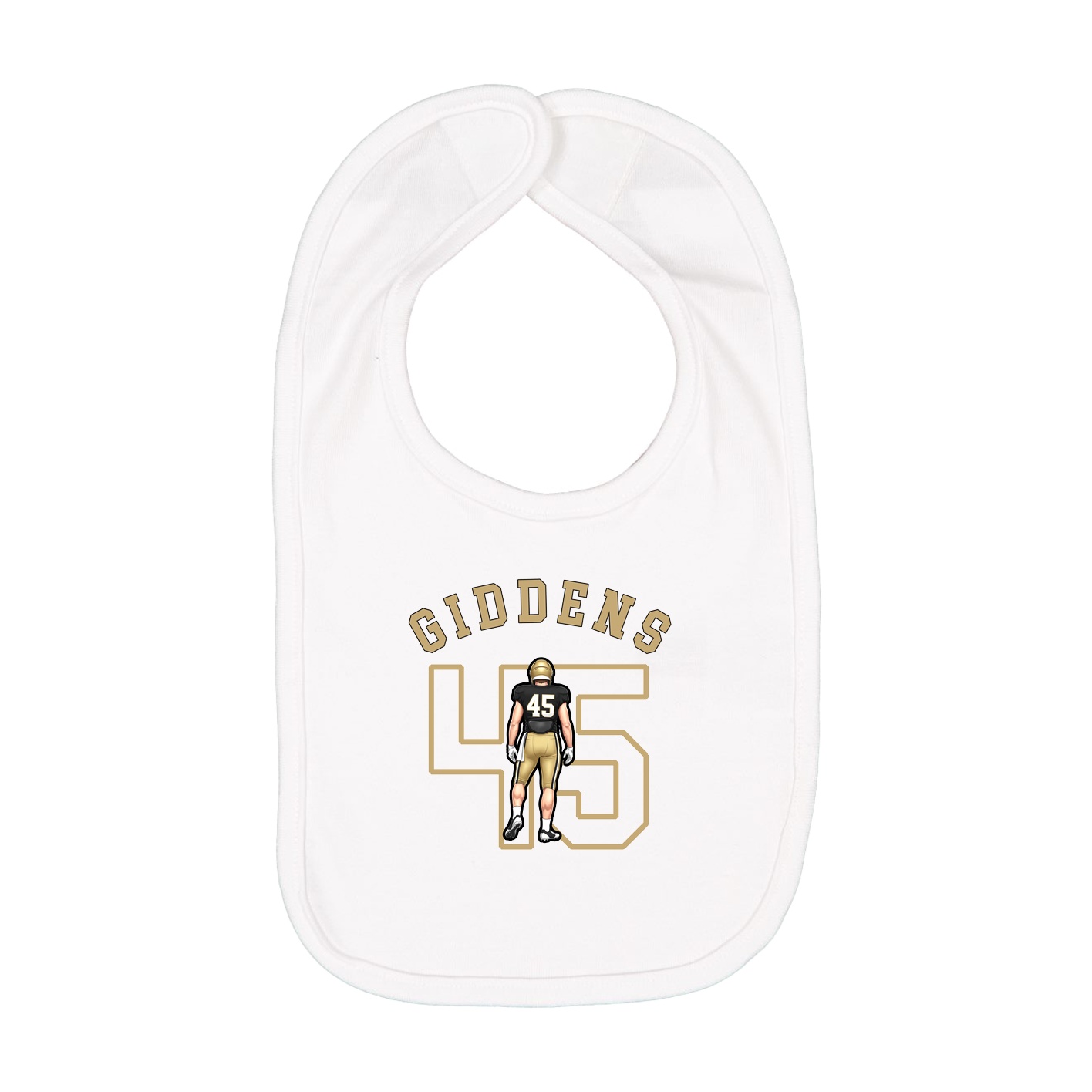 Infant Bib — Shirsey Arch in White