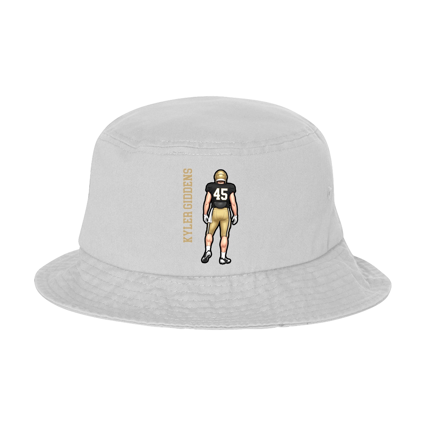 Bucket Cap — Name Vertical in White