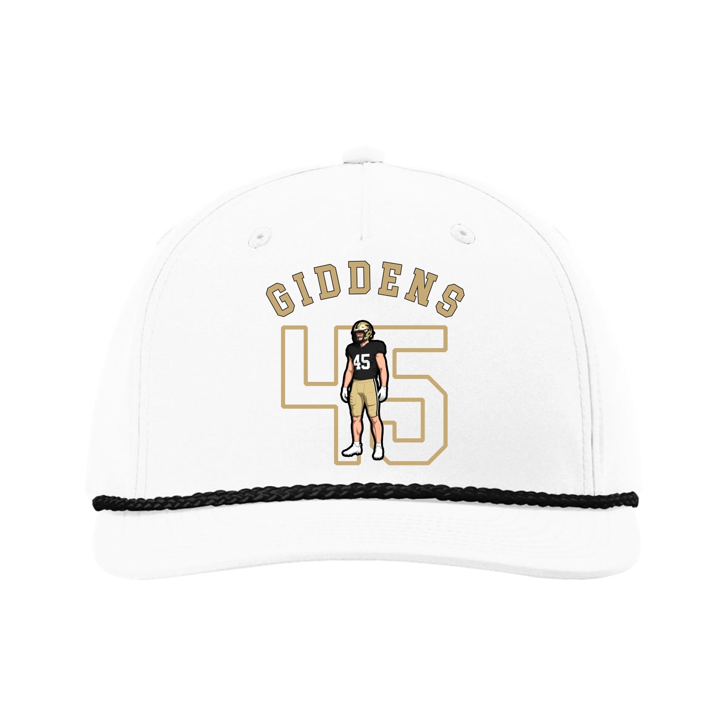 Five-Panel Classic Rope Cap — Shirsey Arch in White