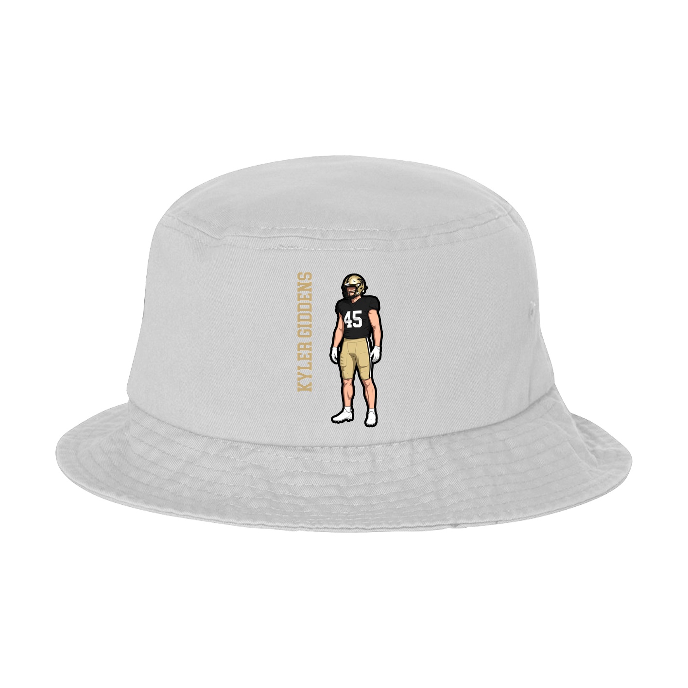 Bucket Cap — Name Vertical in White