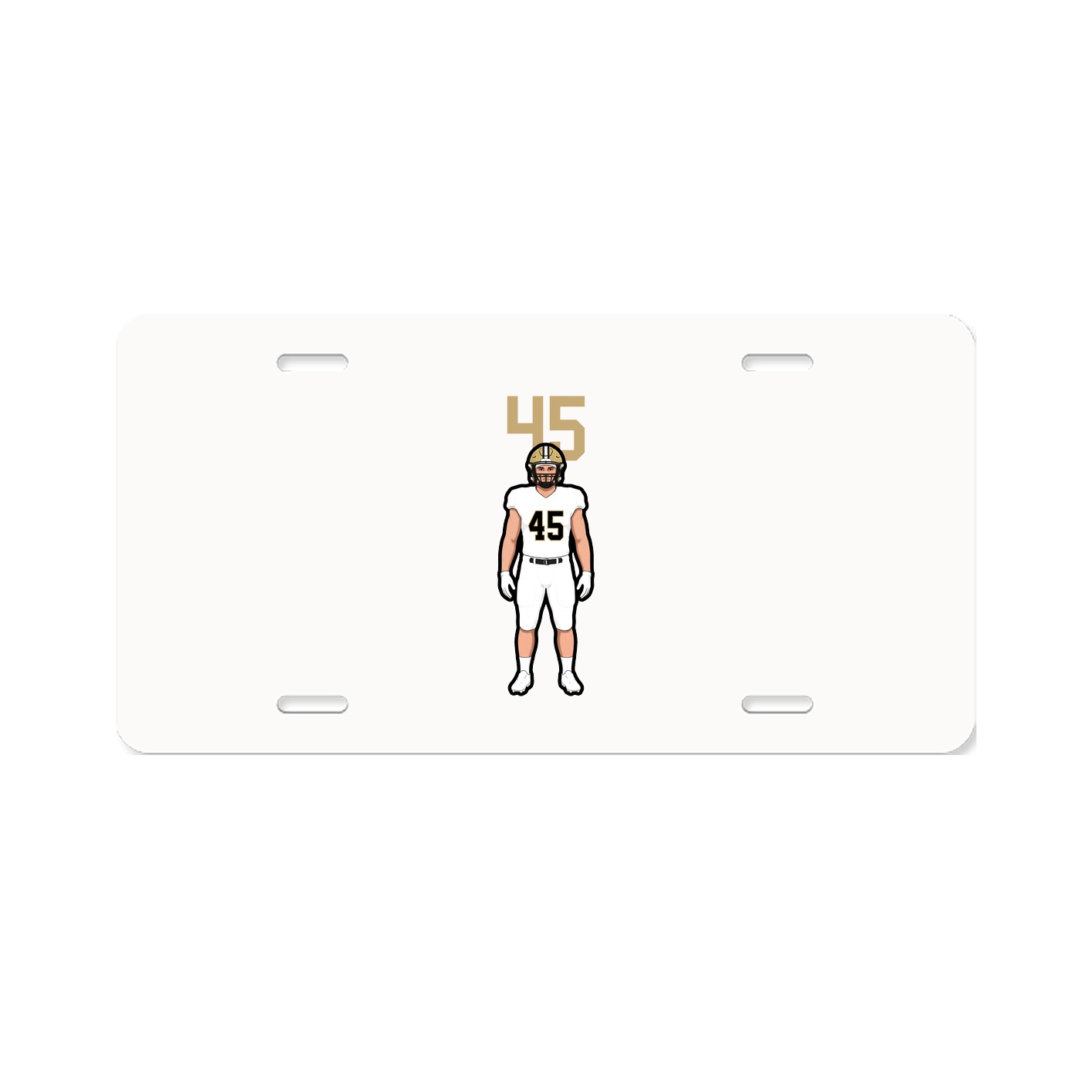License Plate — Number Top in Classic
