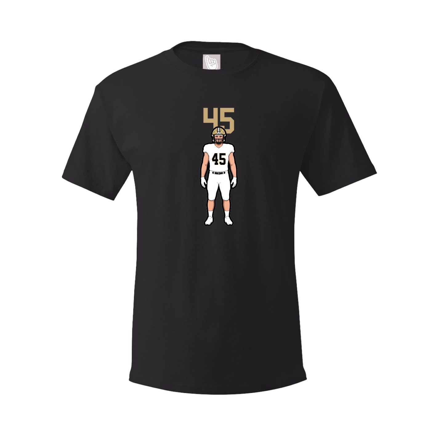 Youth Tee — Number Top in Black
