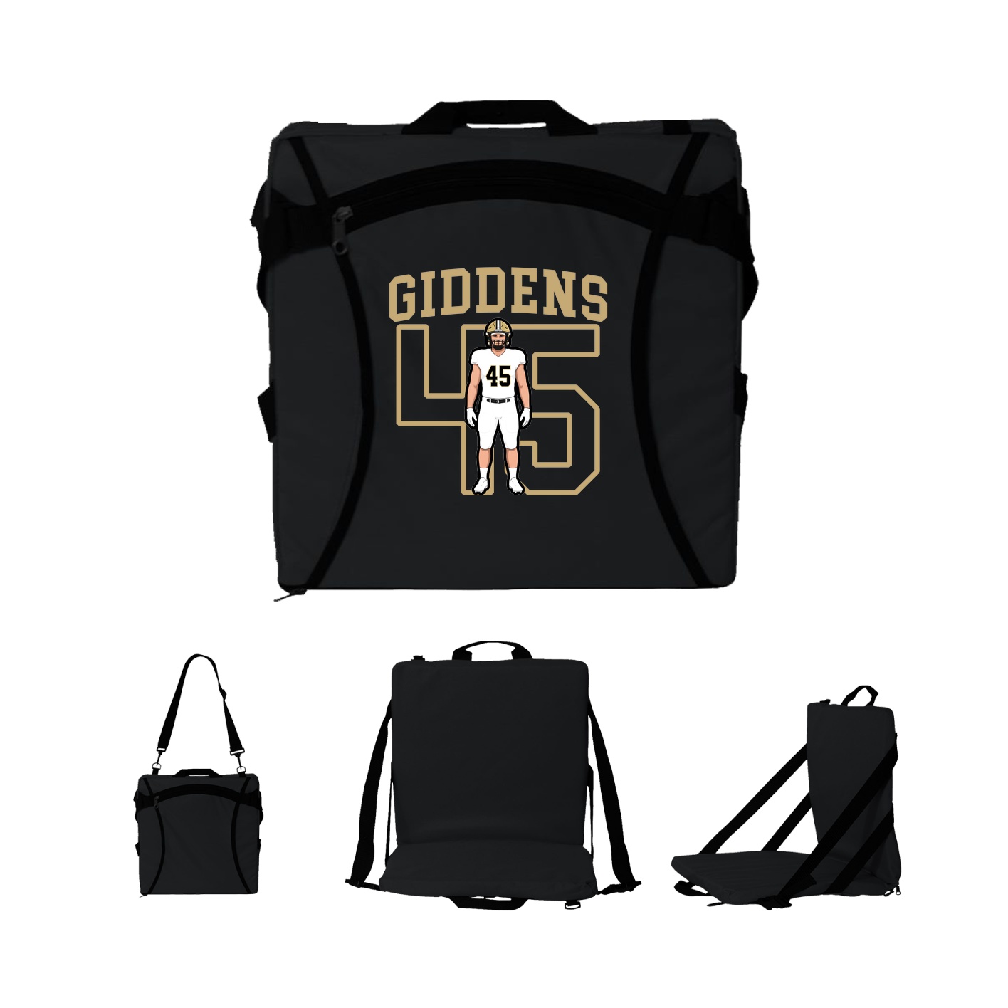 Folding Stadium Seat — Shirsey in Black