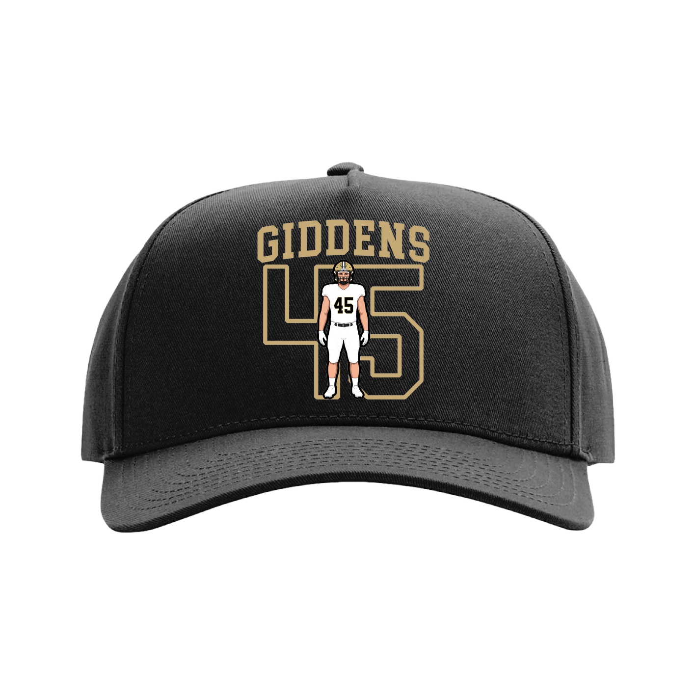 Full Fabric Five-Panel Champ Cap — Shirsey in Black
