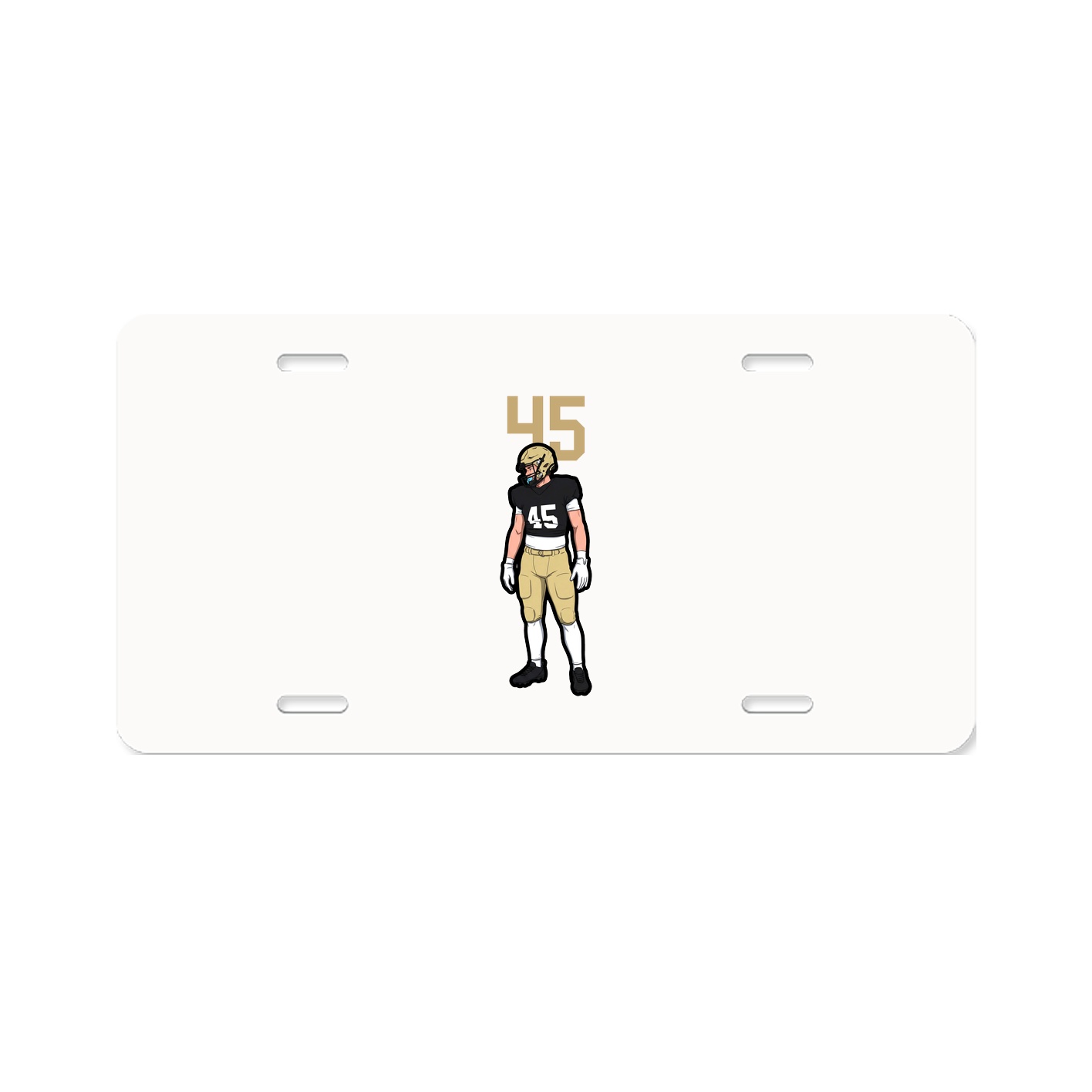License Plate — Number Top in Classic