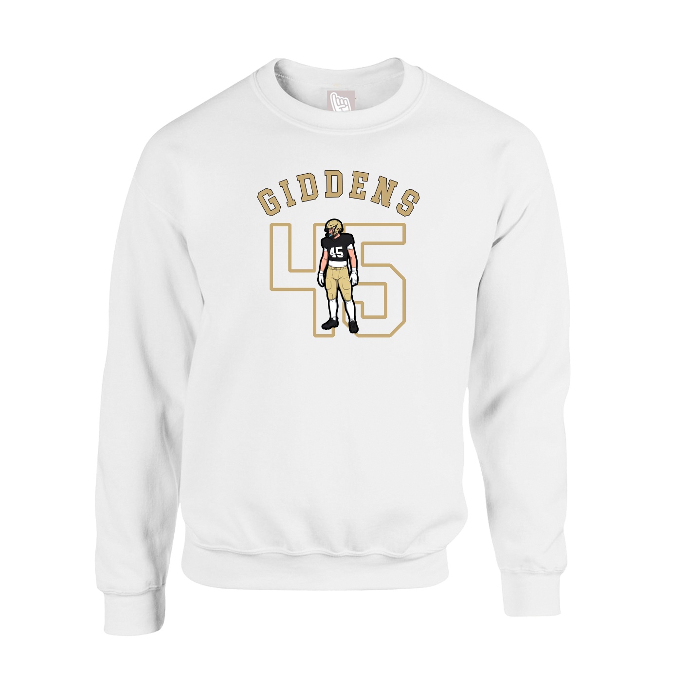 Fleece Crew — Shirsey Arch in White
