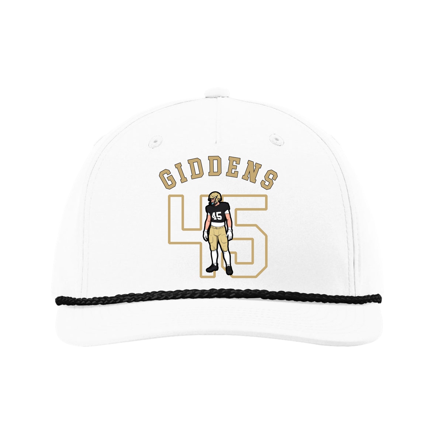 Five-Panel Classic Rope Cap — Shirsey Arch in White