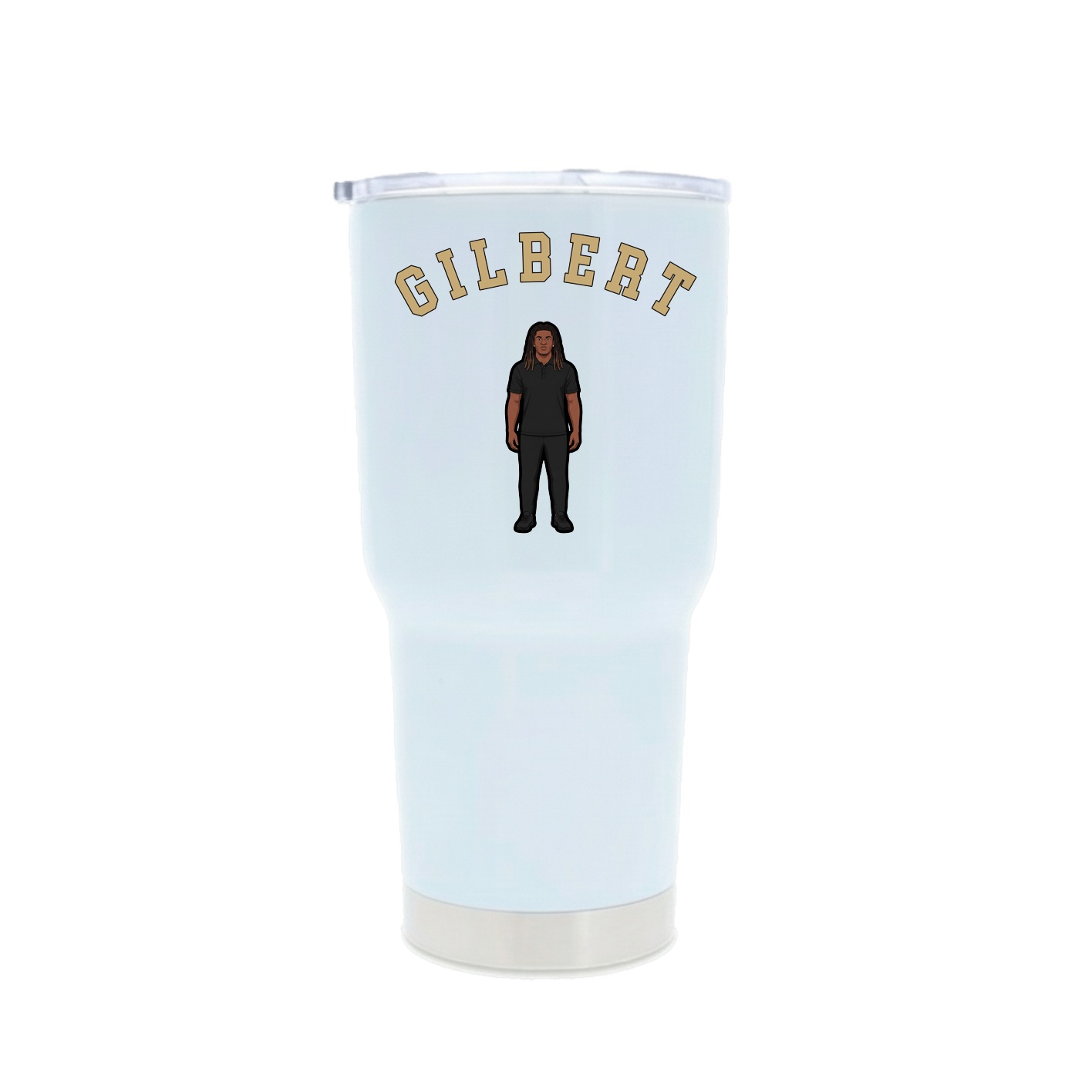30oz Stainless Steel Tumbler — Shirsey Arch in White