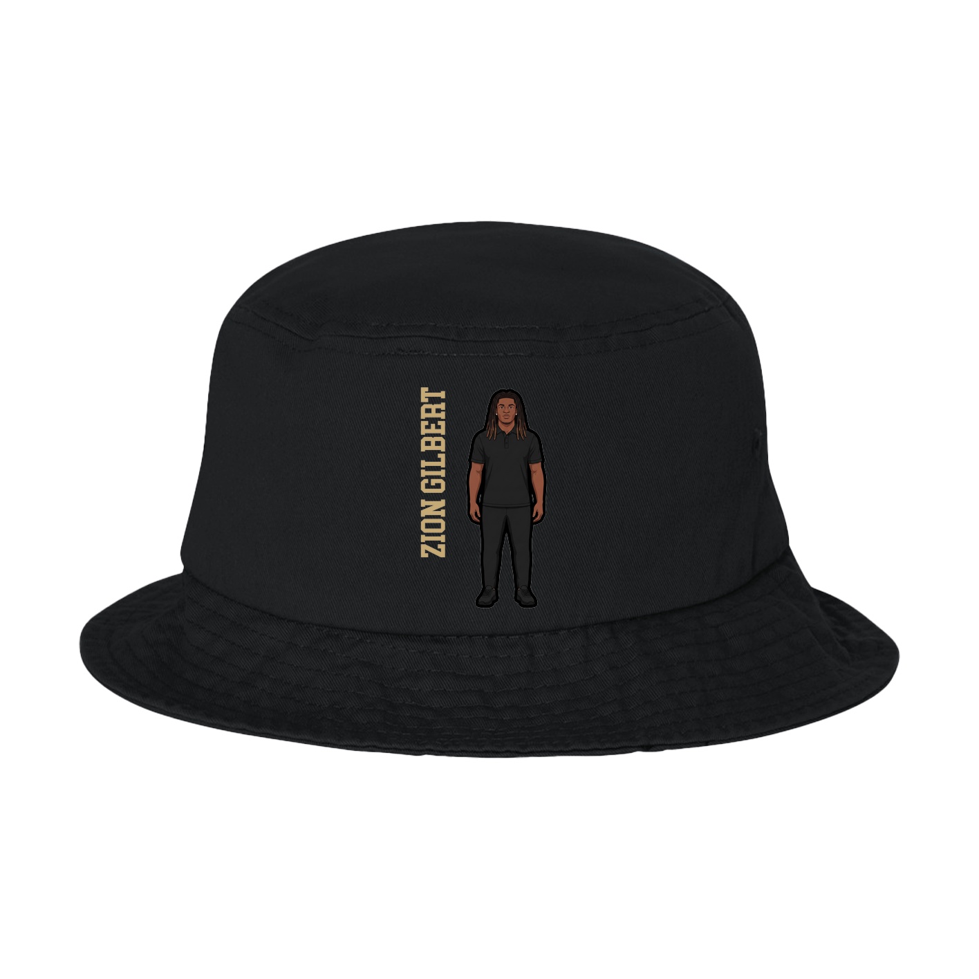 Bucket Cap — Name Vertical in Black