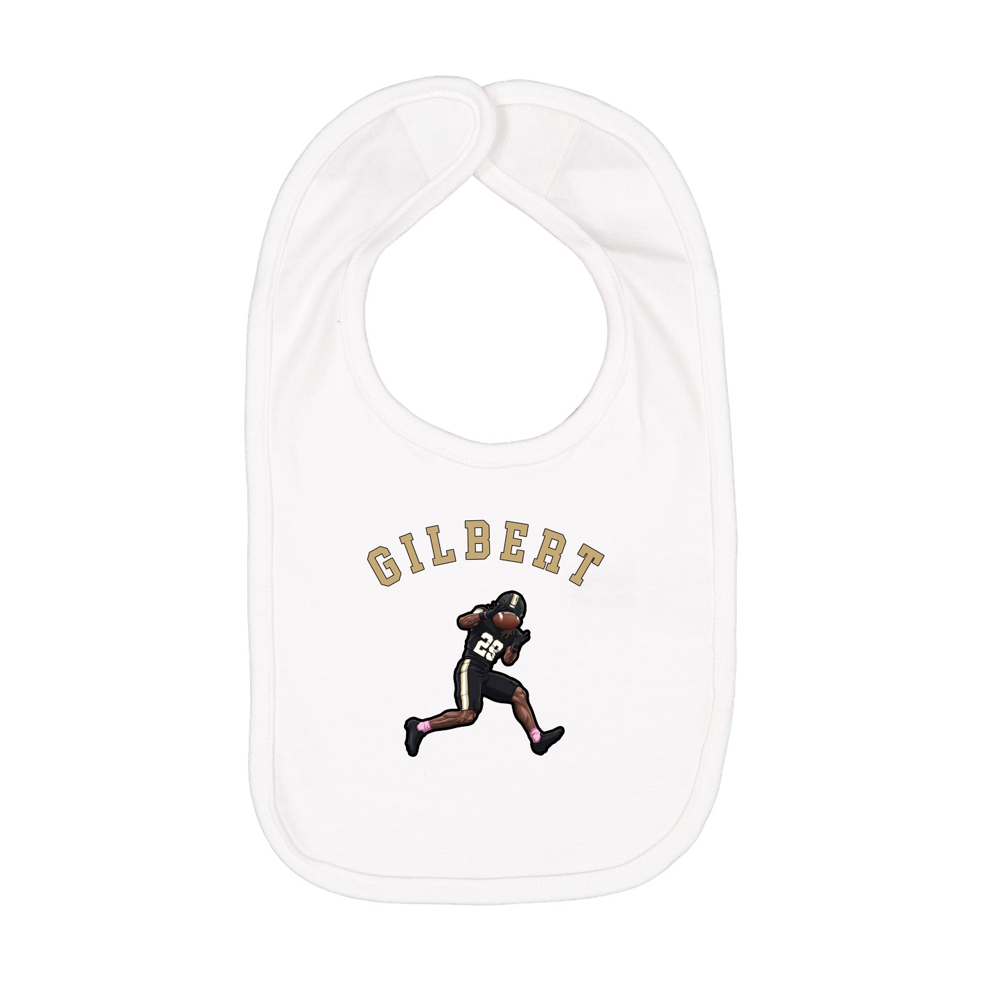 Infant Bib — Shirsey Arch in White