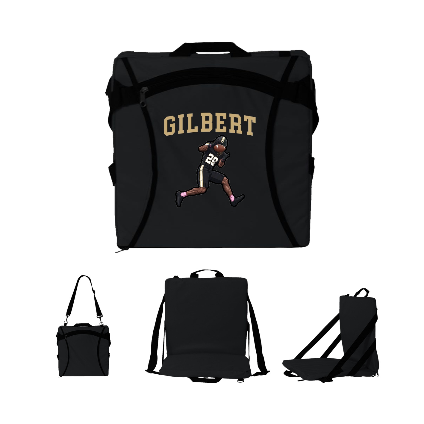 Folding Stadium Seat — Shirsey in Black