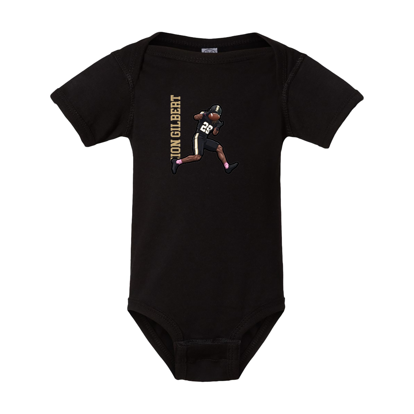 Baby Onesie — Name Vertical in Black