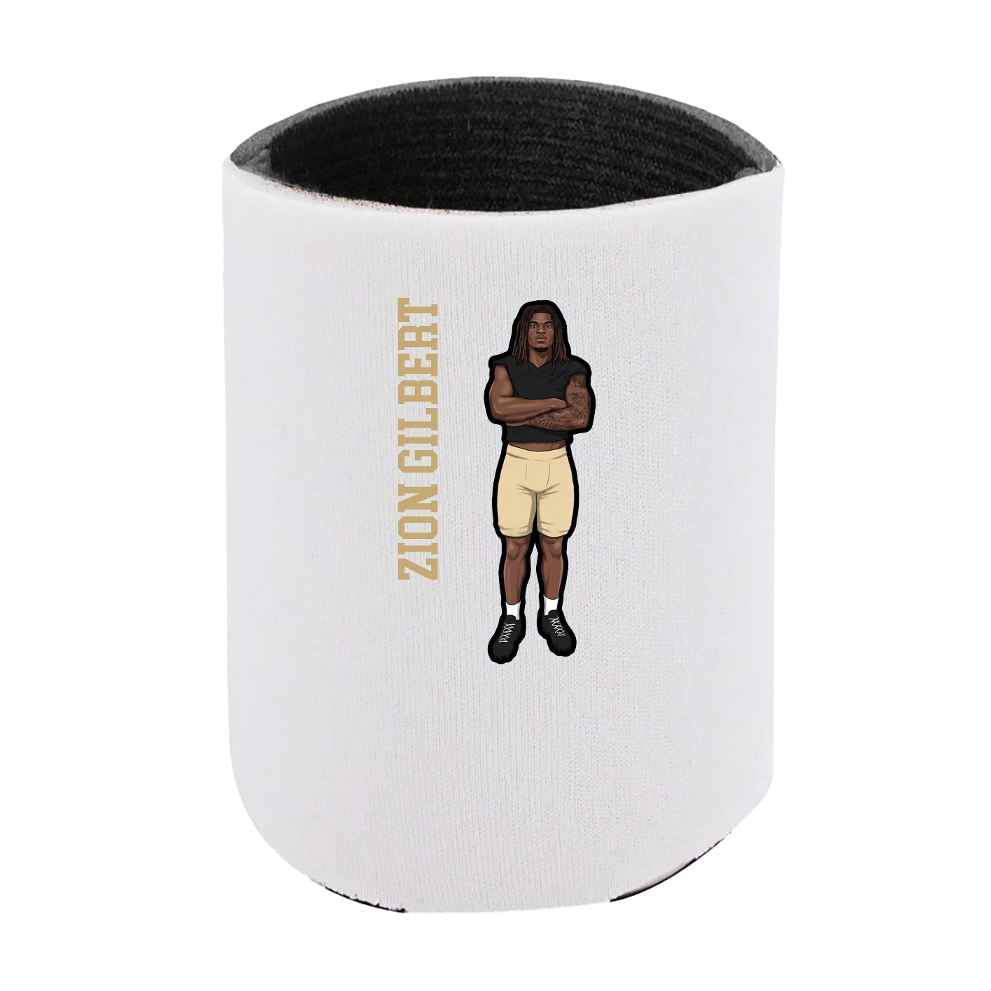 Can Holder — Name Vertical in White