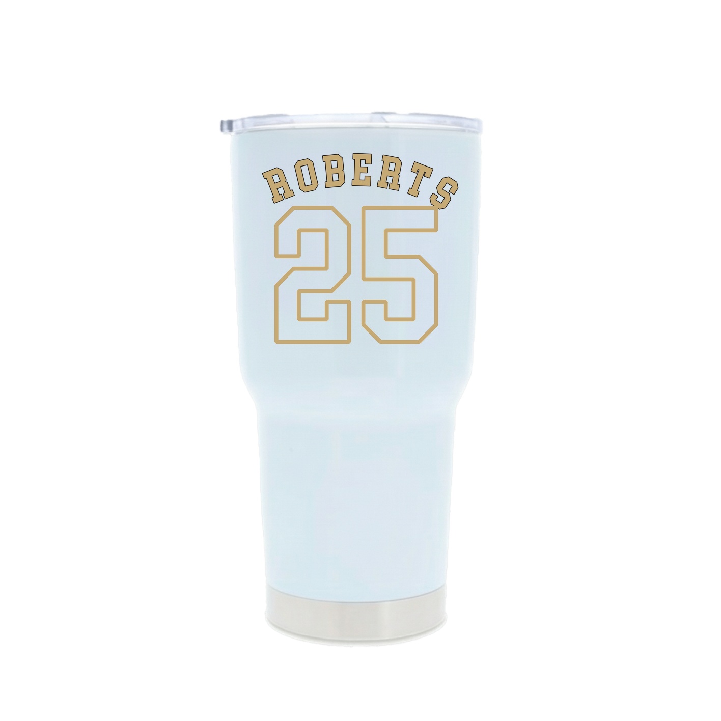 30oz Stainless Steel Tumbler — Shirsey Arch in White