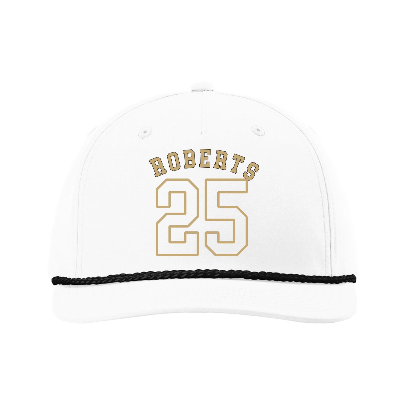 Five-Panel Classic Rope Cap — Shirsey Arch in White