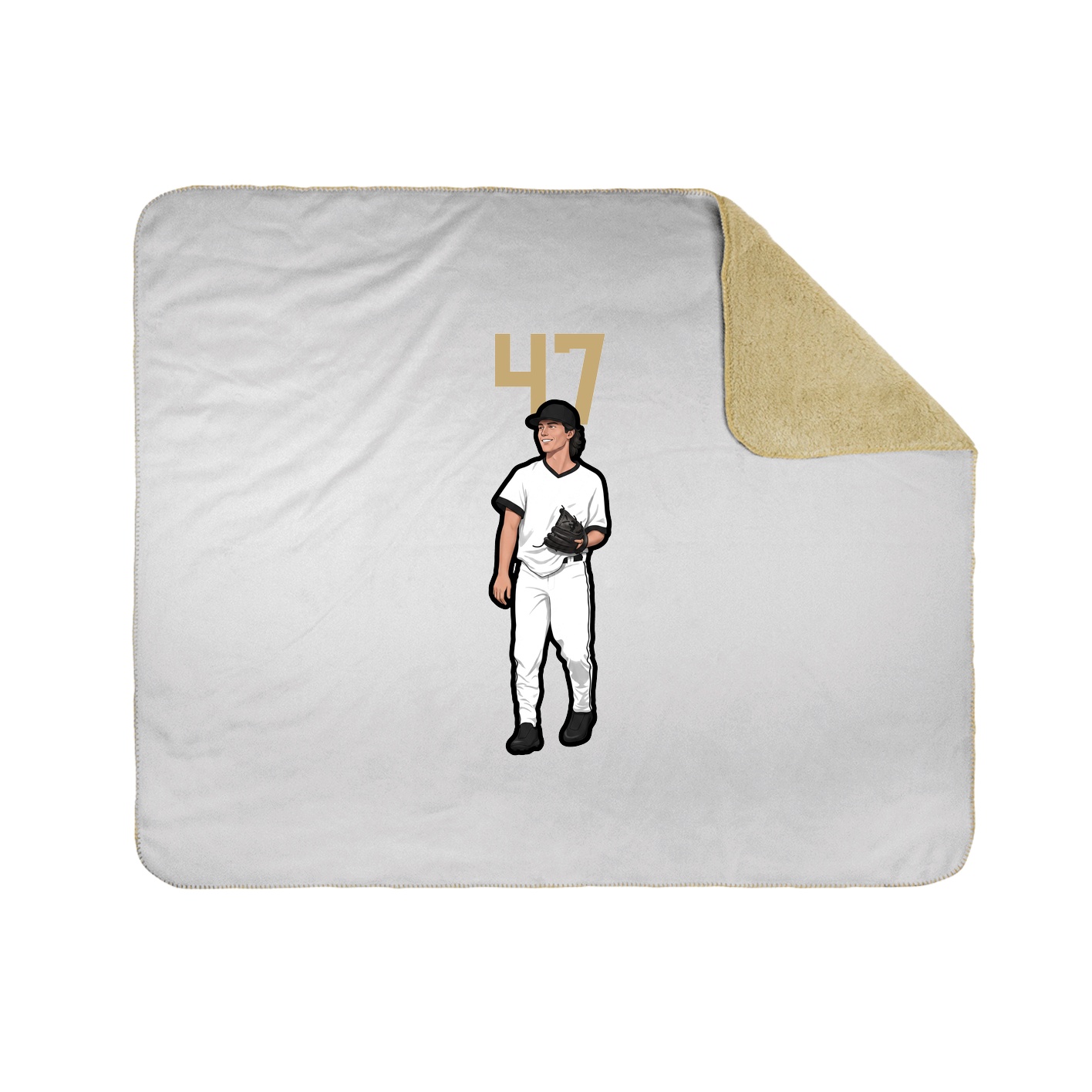 Throw Blanket — Number Top in White