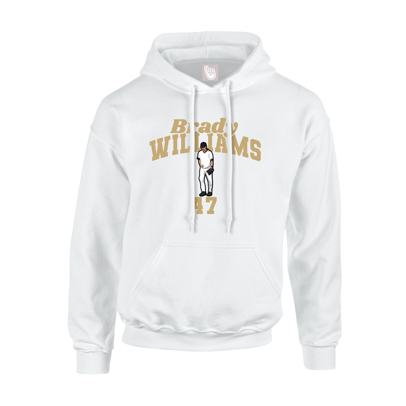 Hoodie — Signature Arch in White