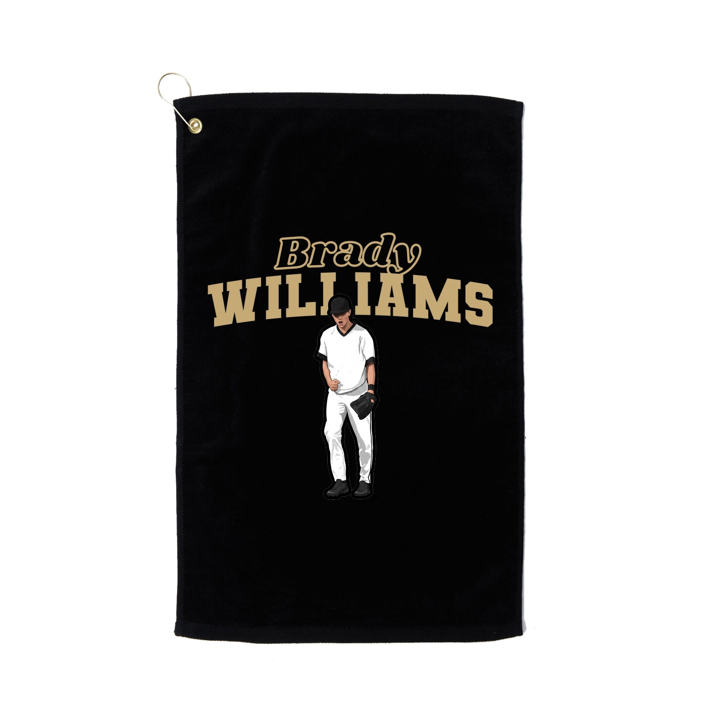 Golf Towel — Name Arch in Black
