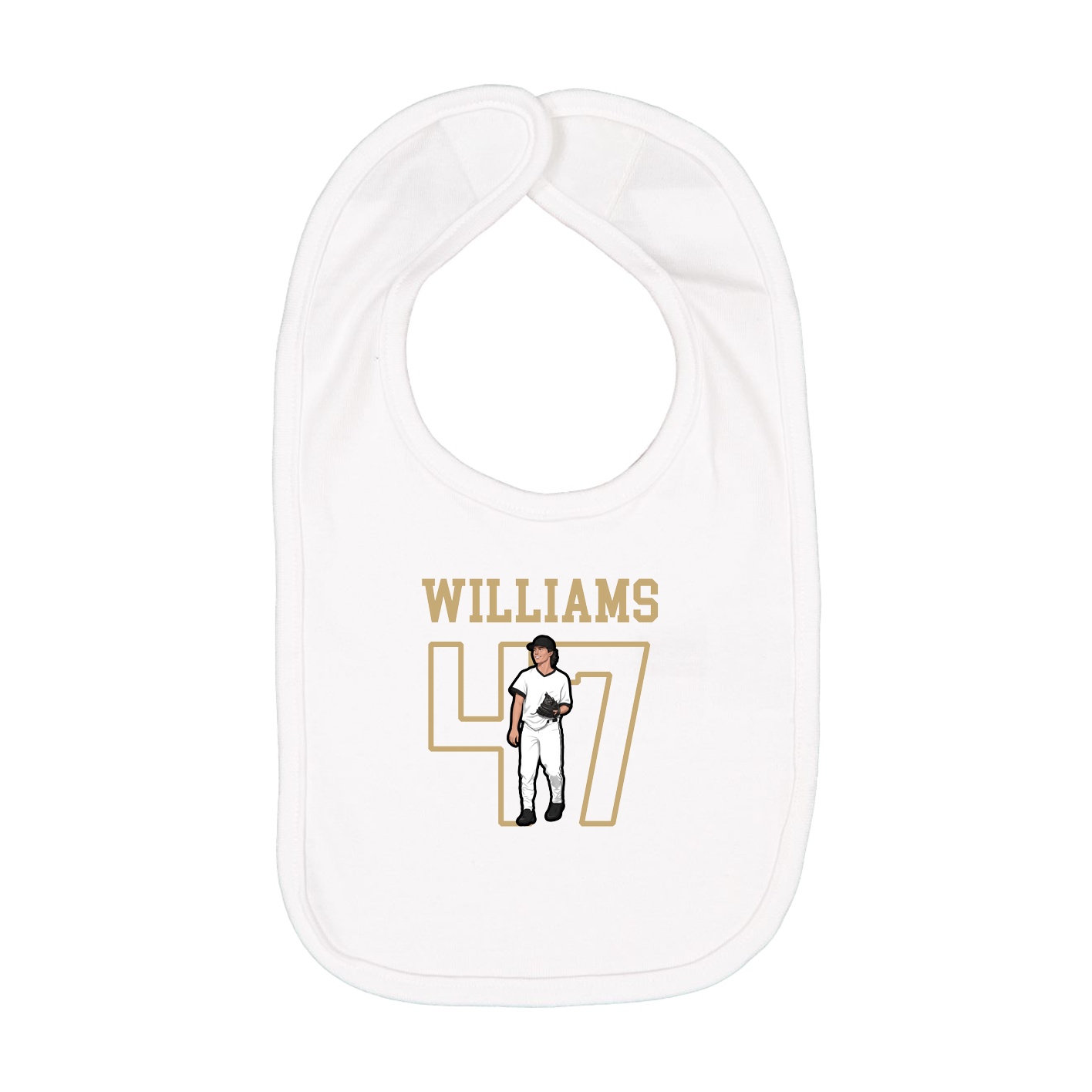 Infant Bib — Shirsey in White