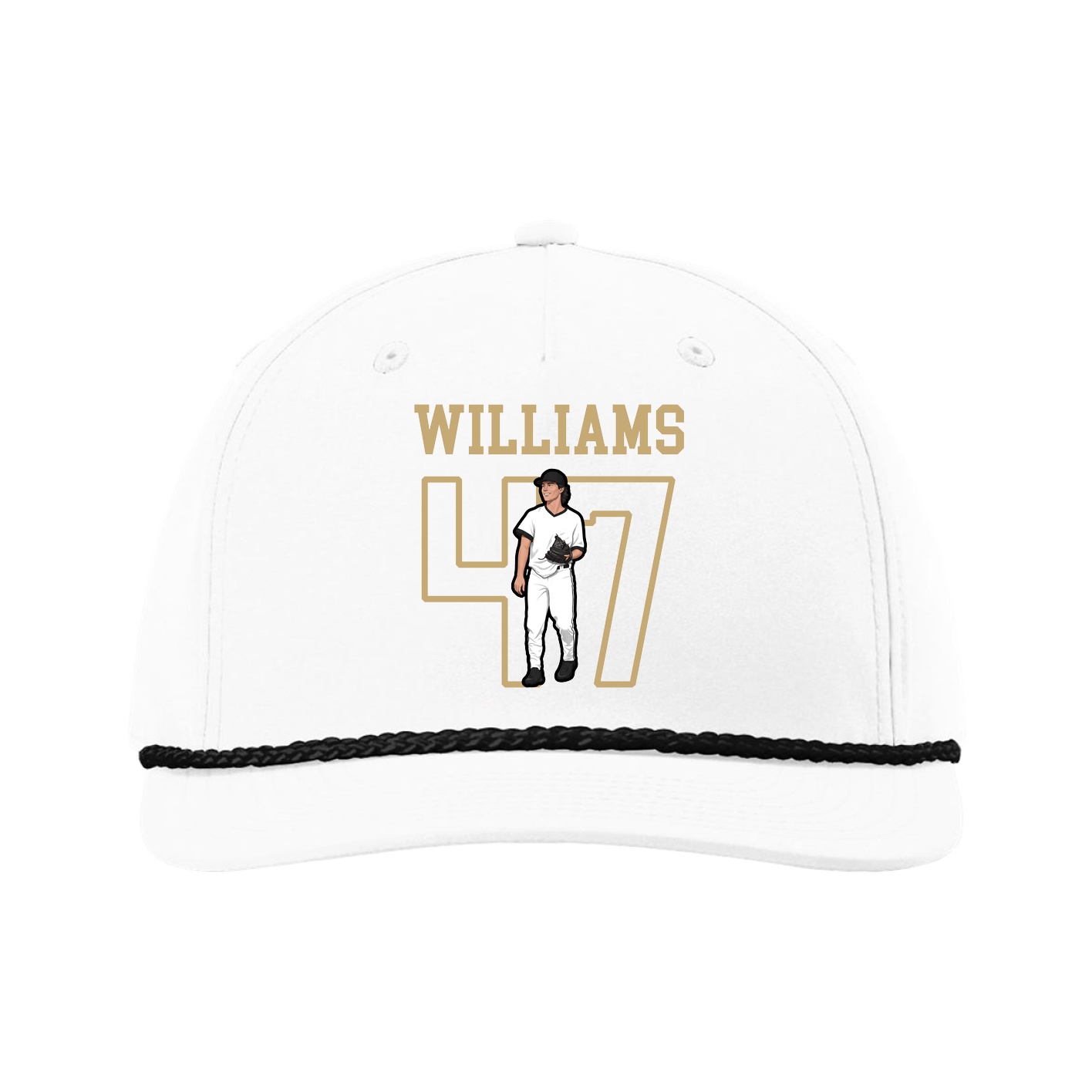 Five-Panel Classic Rope Cap — Shirsey in White