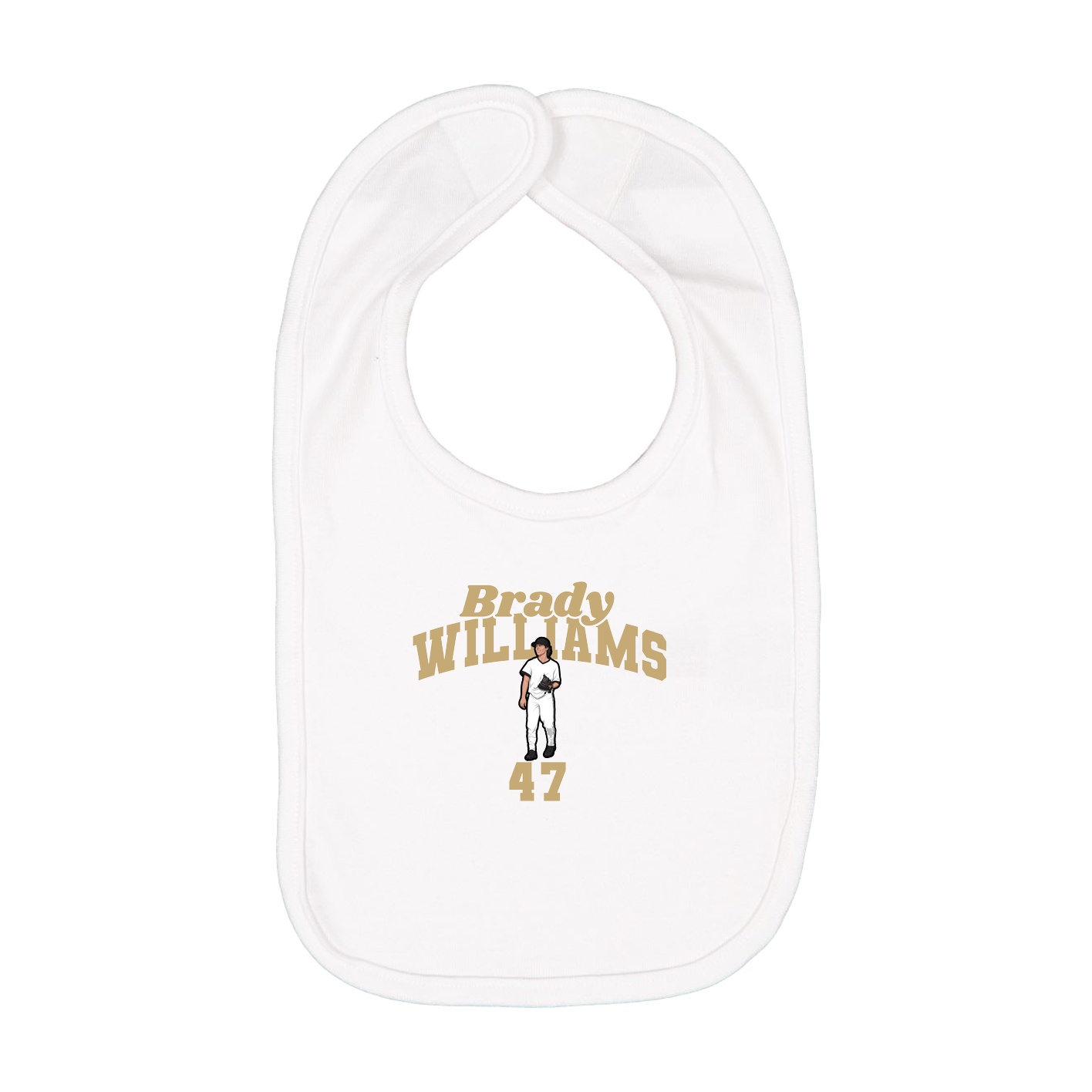 Infant Bib — Signature Arch in White