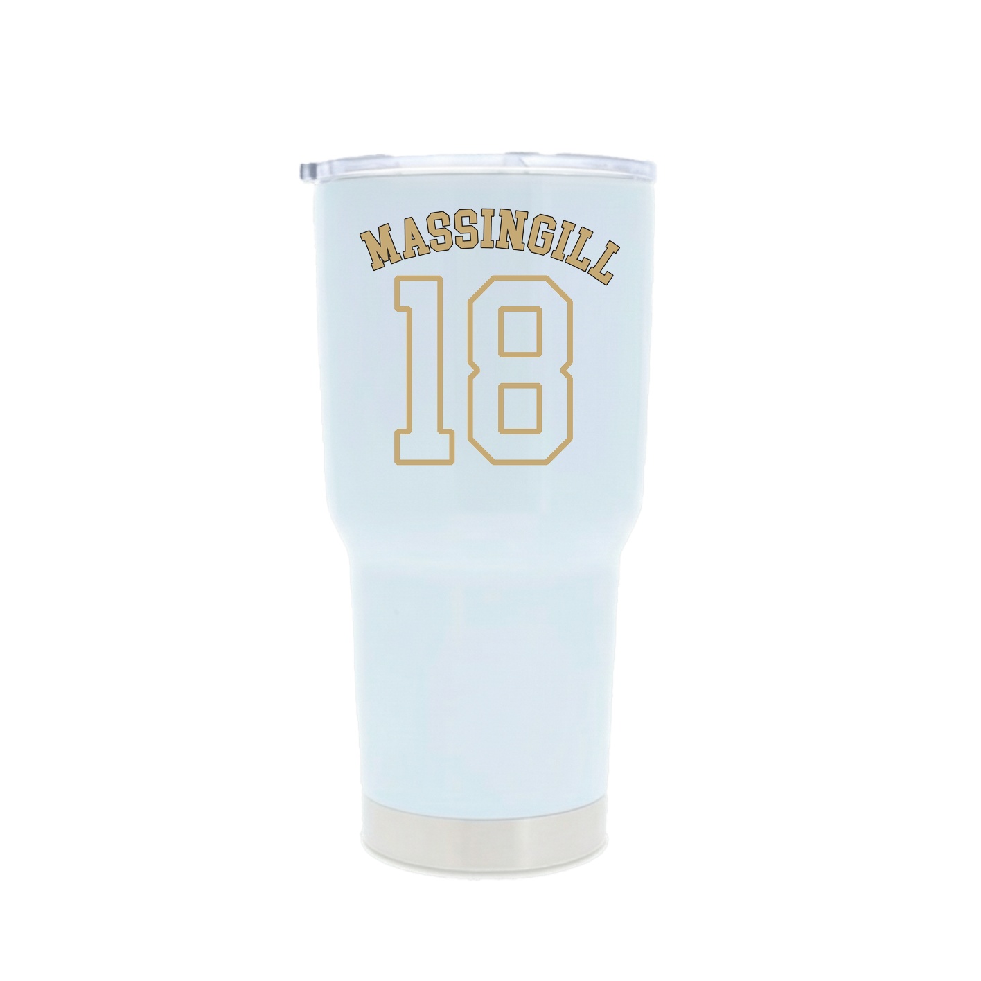 30oz Stainless Steel Tumbler — Shirsey Arch in White