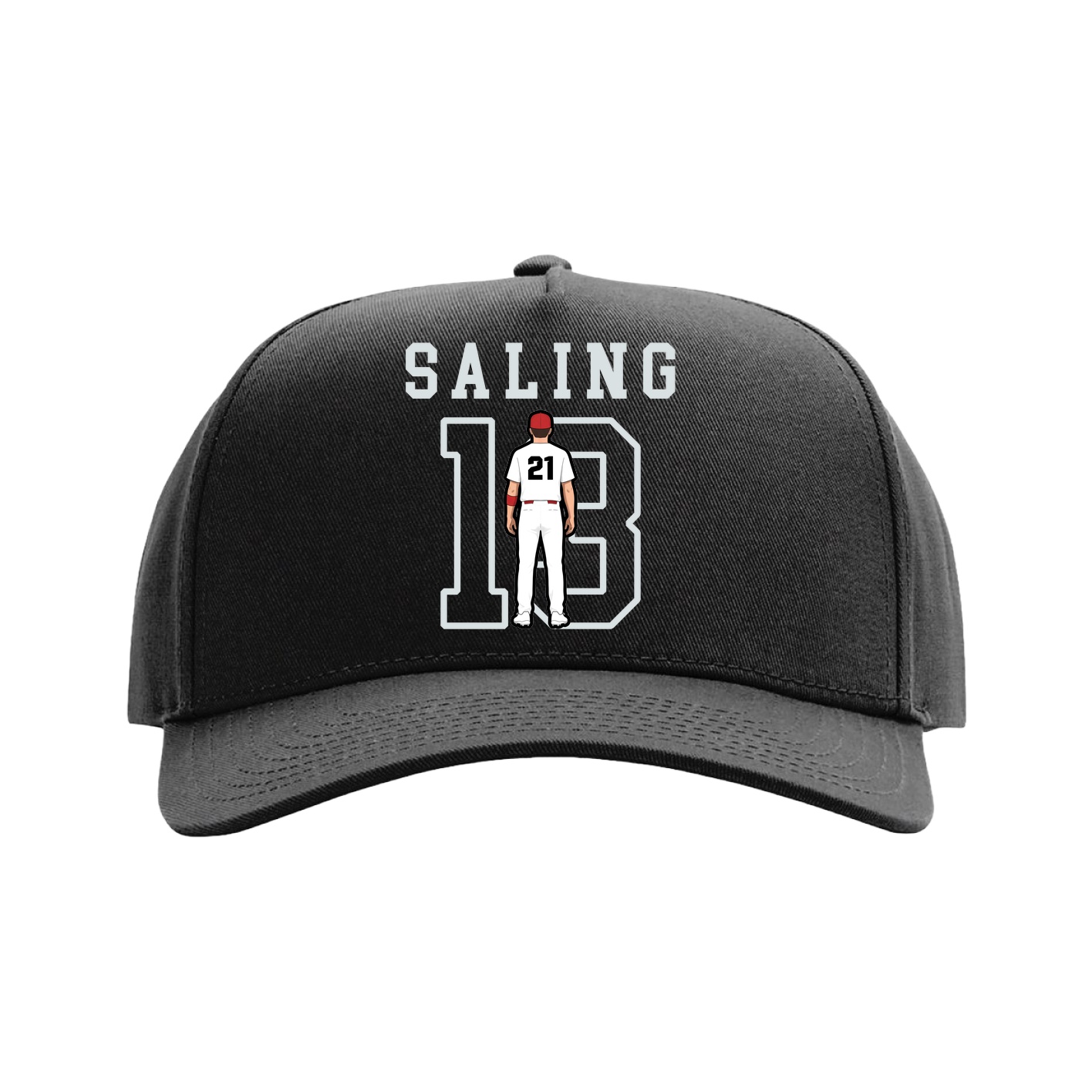 Full Fabric Five-Panel Champ Cap — Shirsey in Black